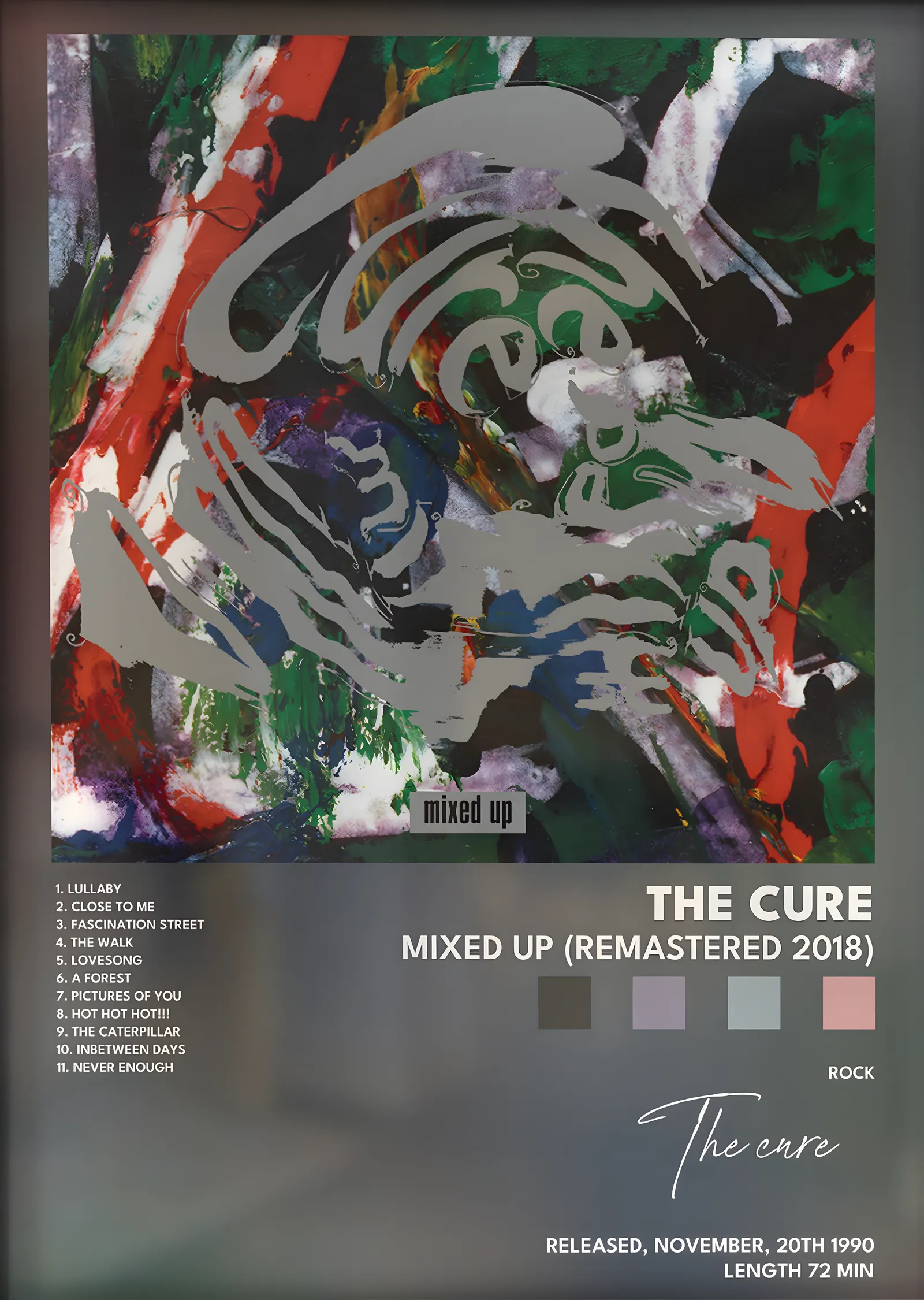 The Cure: Mixed Up metal tablo