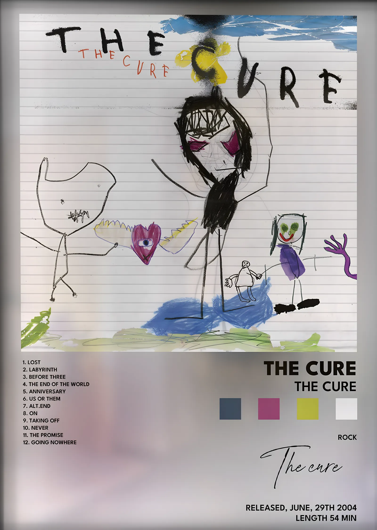 The Cure: The Cure metal tablo