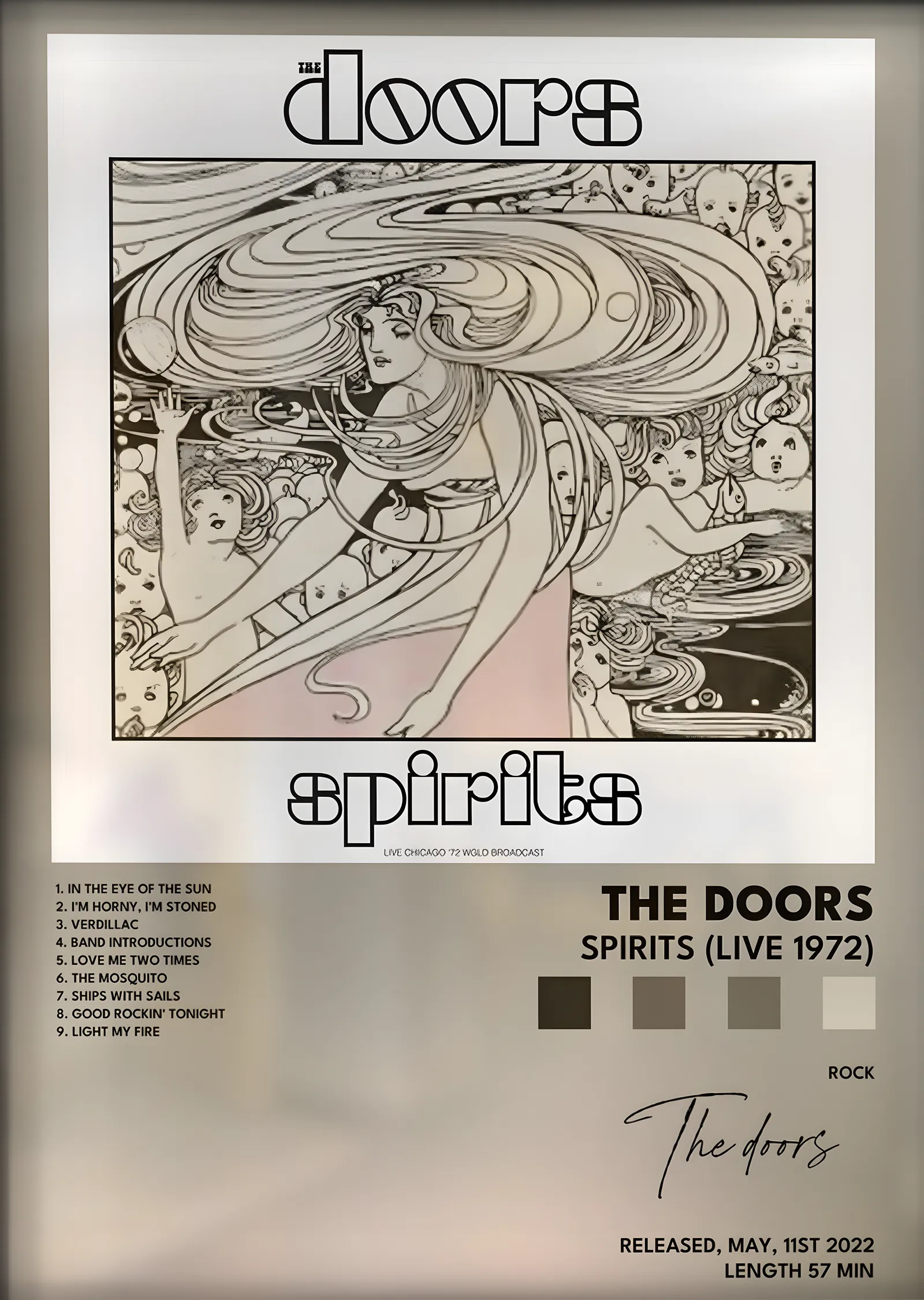 The Doors: Spirits (Live 1972) metal tablo