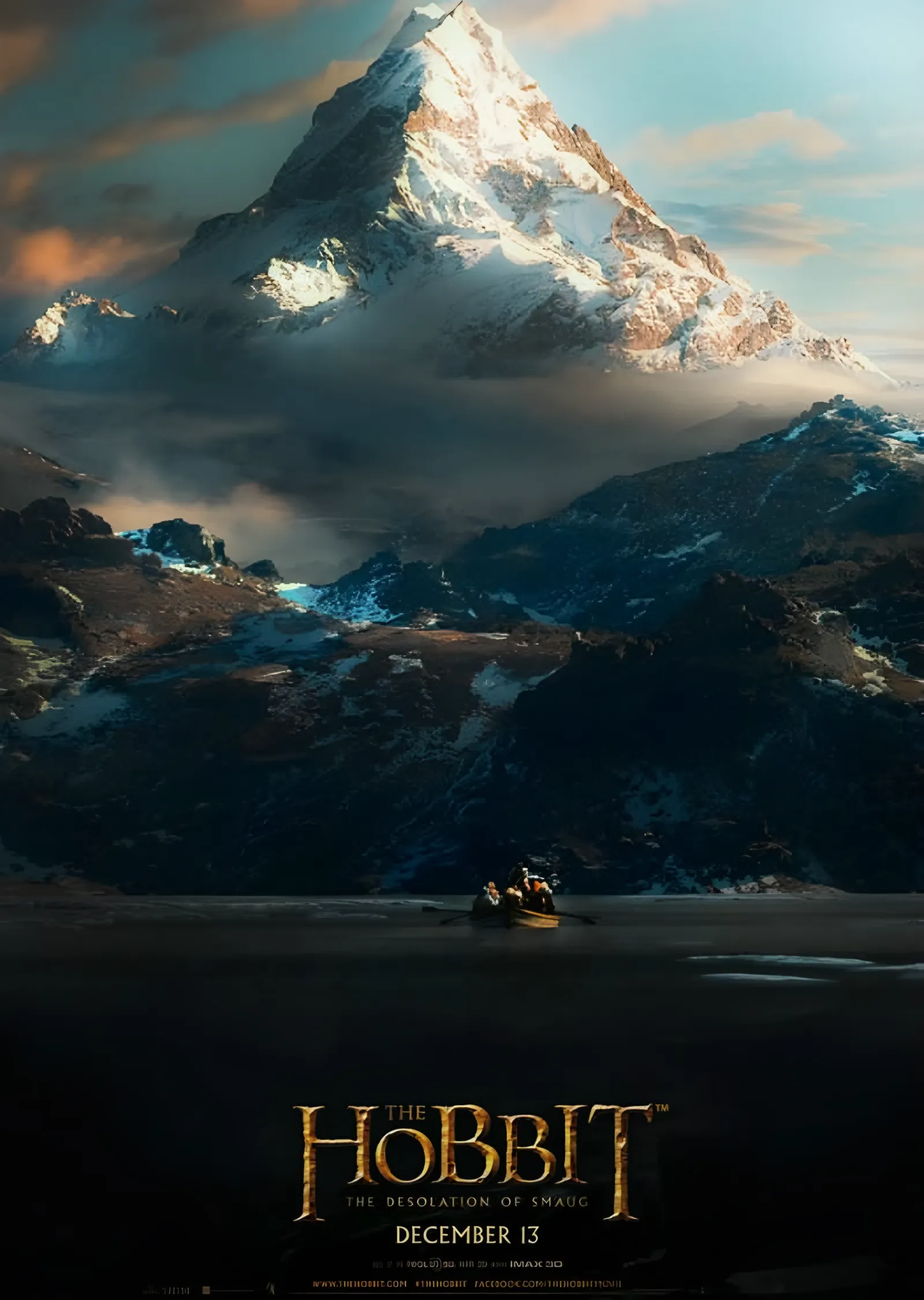 The Hobbit Karlı Zirve metal tablo