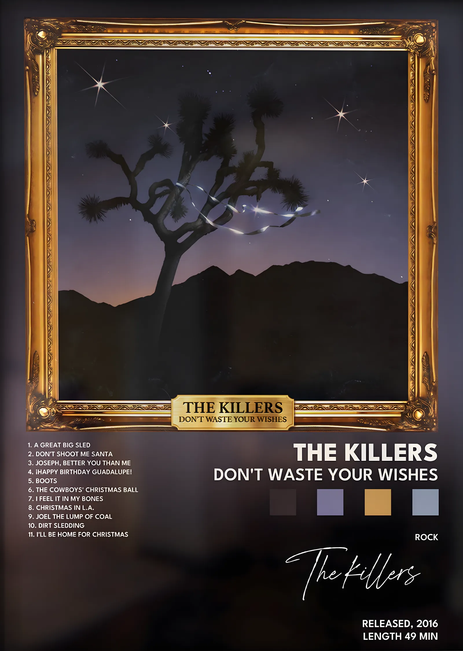 The Killers: Don't Waste Your Wishes metal tablo