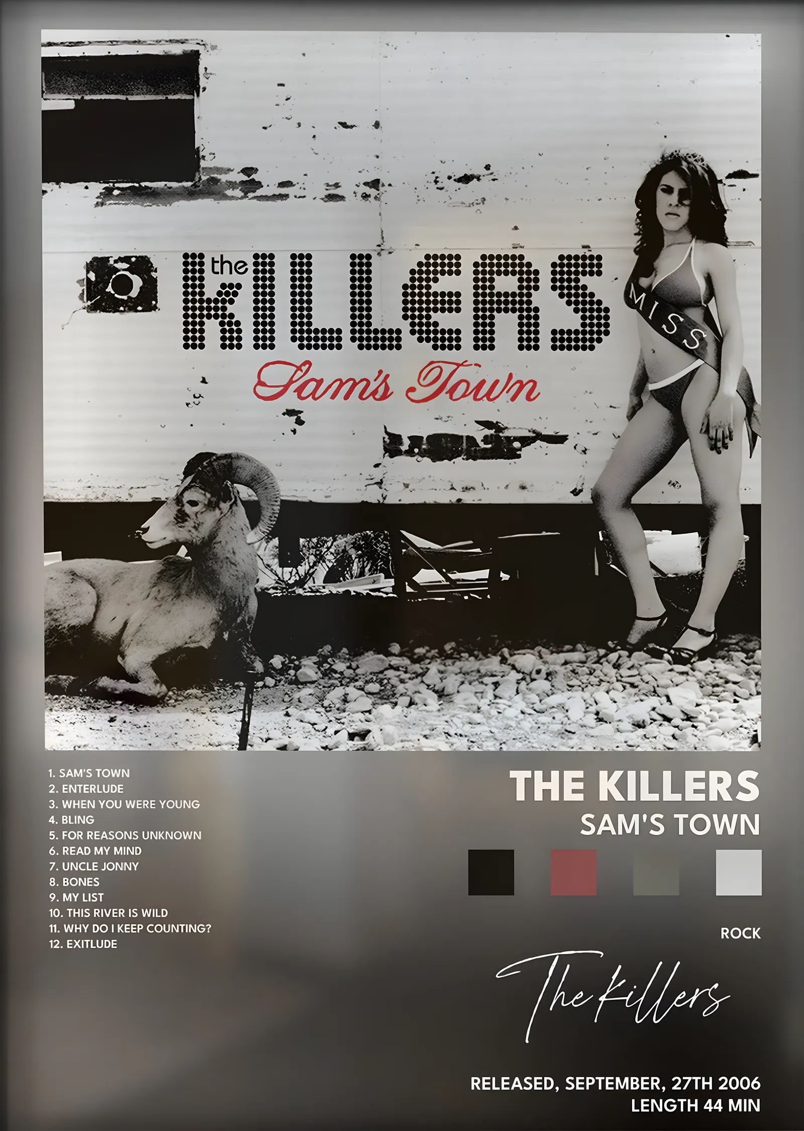 The Killers: Sam's Town metal tablo