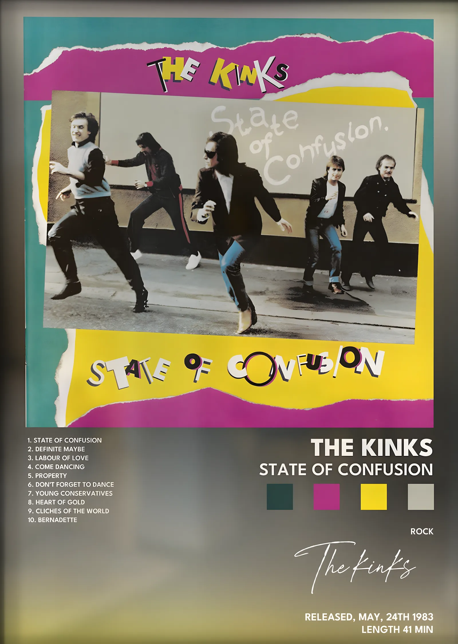 The Kinks: State of Confusion metal tablo