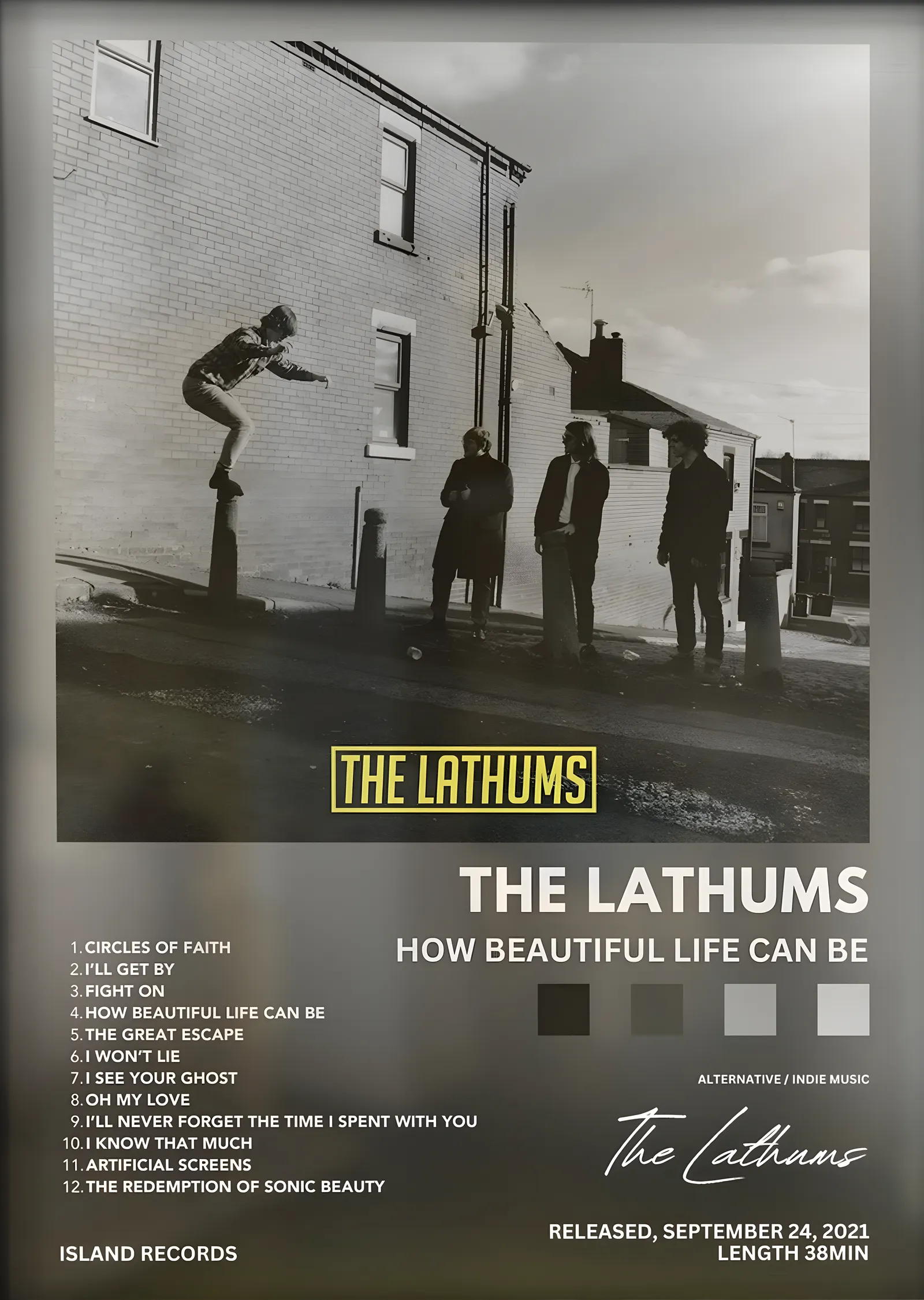 The Lathums: How Beautiful Life Can Be metal tablo