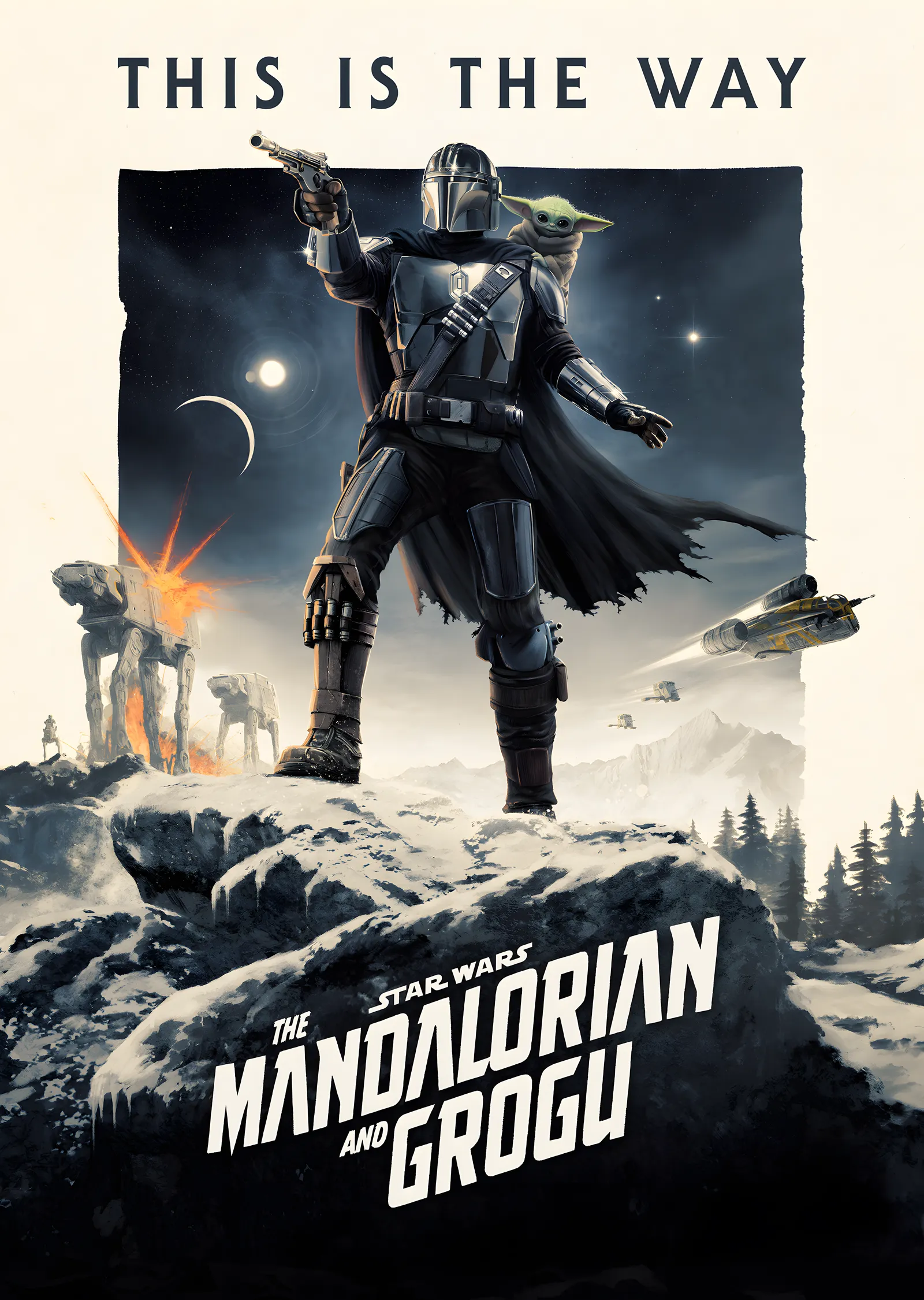 The Mandalorian and Grogu: This Is the Way metal tablo