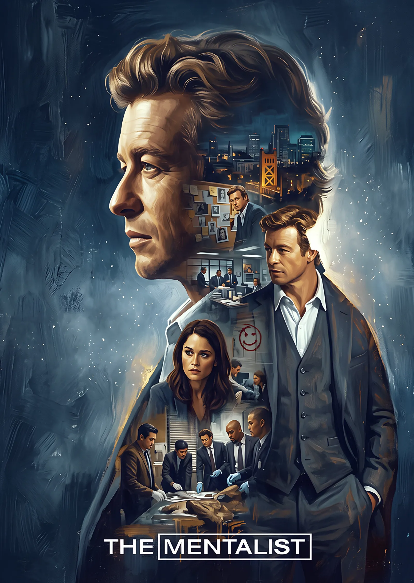 The Mentalist - Çift Pozlama metal tablo