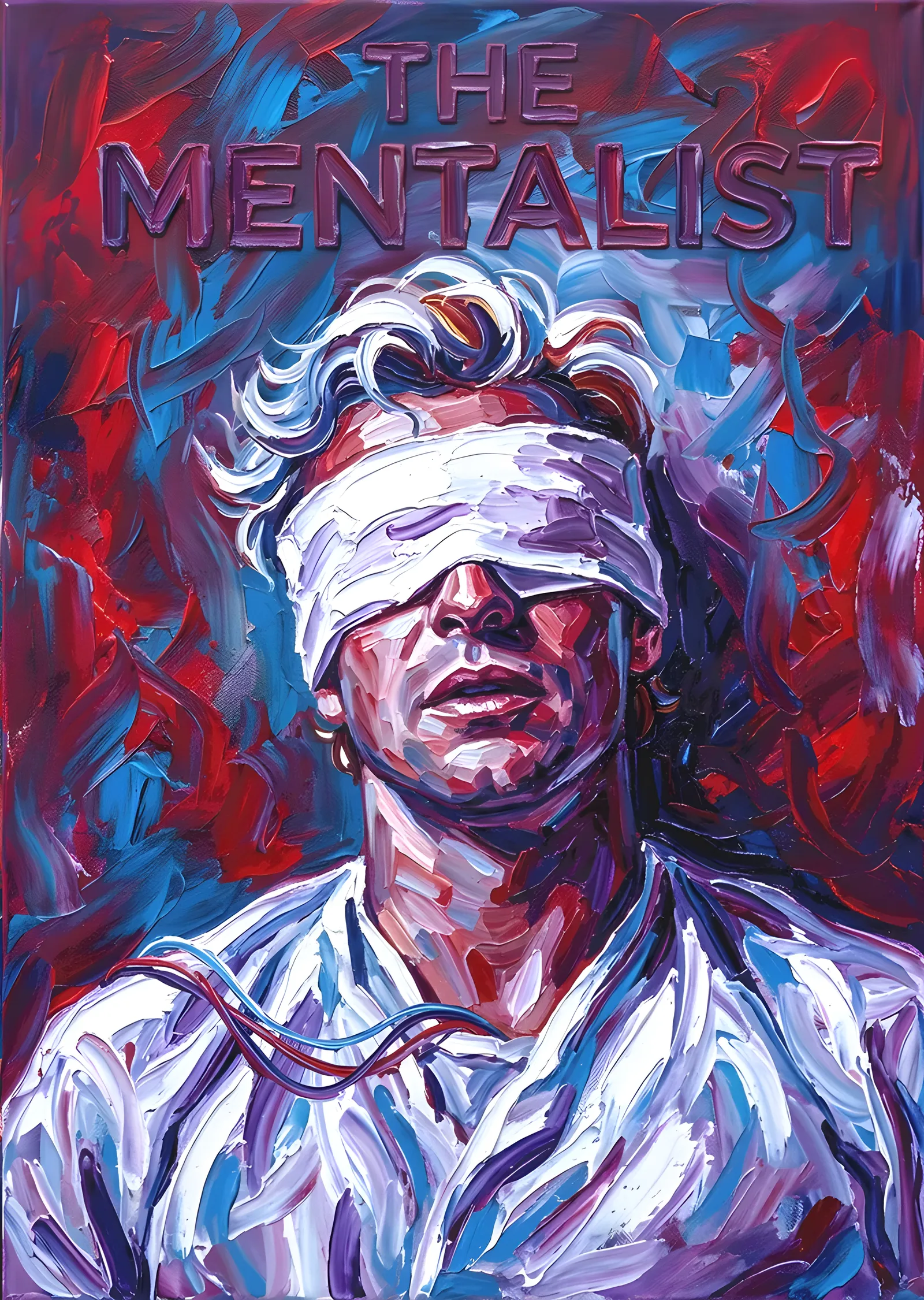 The Mentalist: Gözü Bağlı Yağlıboya metal tablo