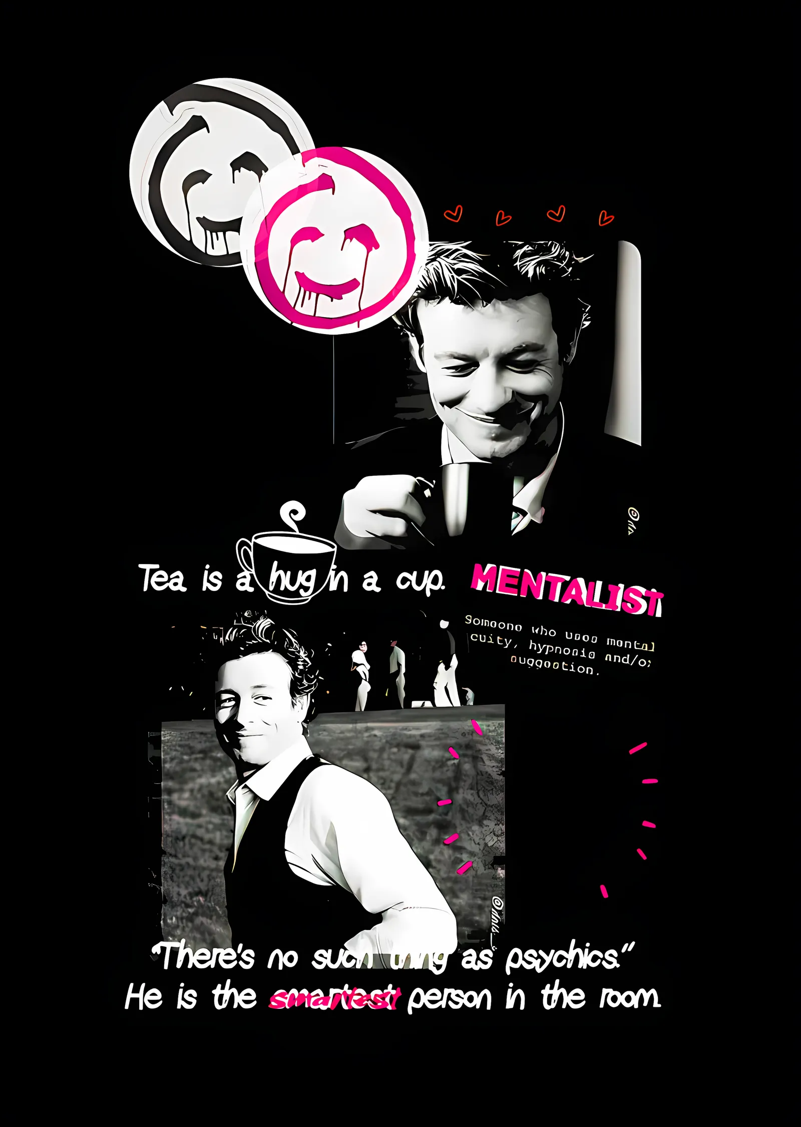The Mentalist: Gülen Yüz Kolajı metal tablo