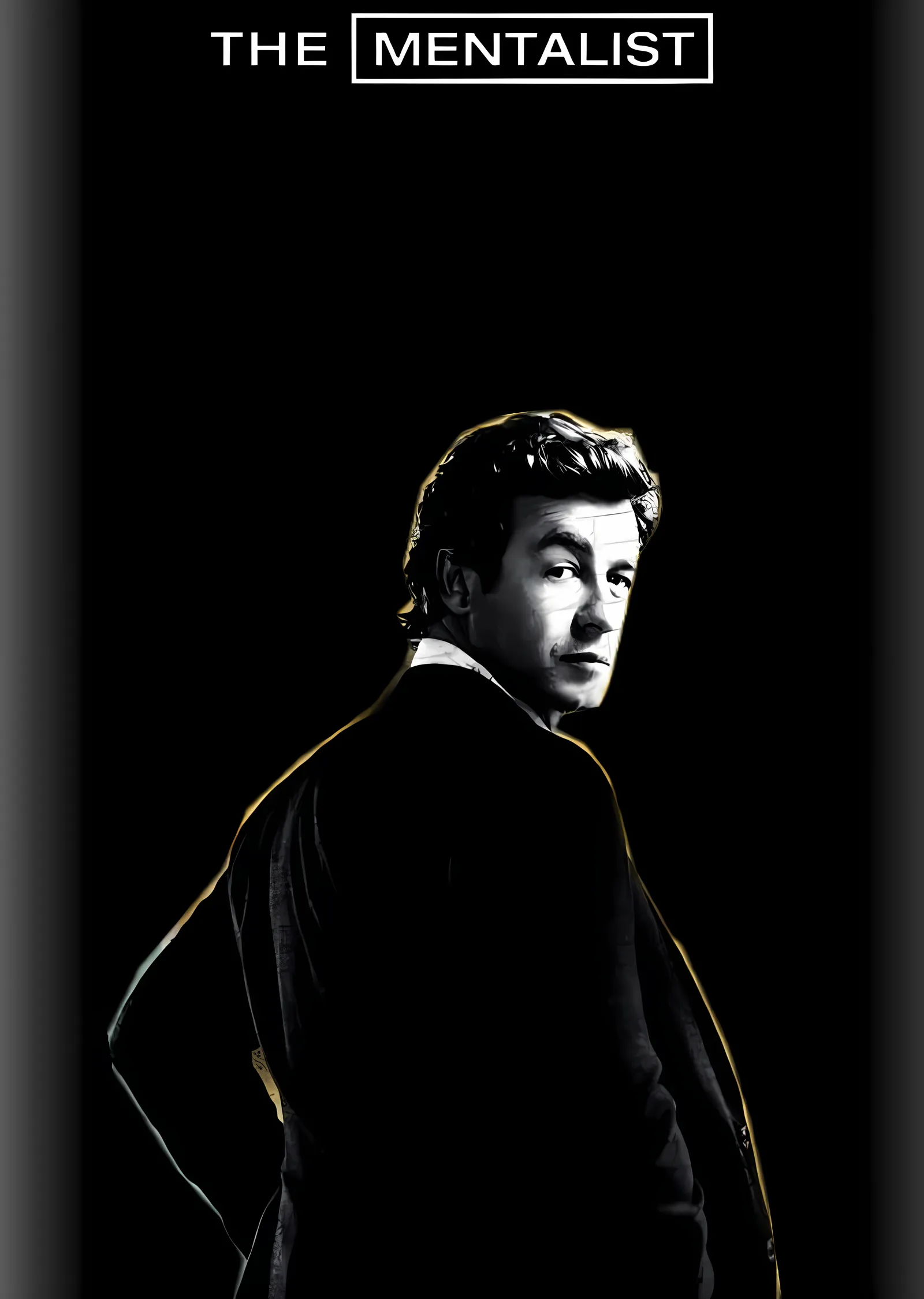 The Mentalist: Karanlıkta Patrick Jane metal tablo