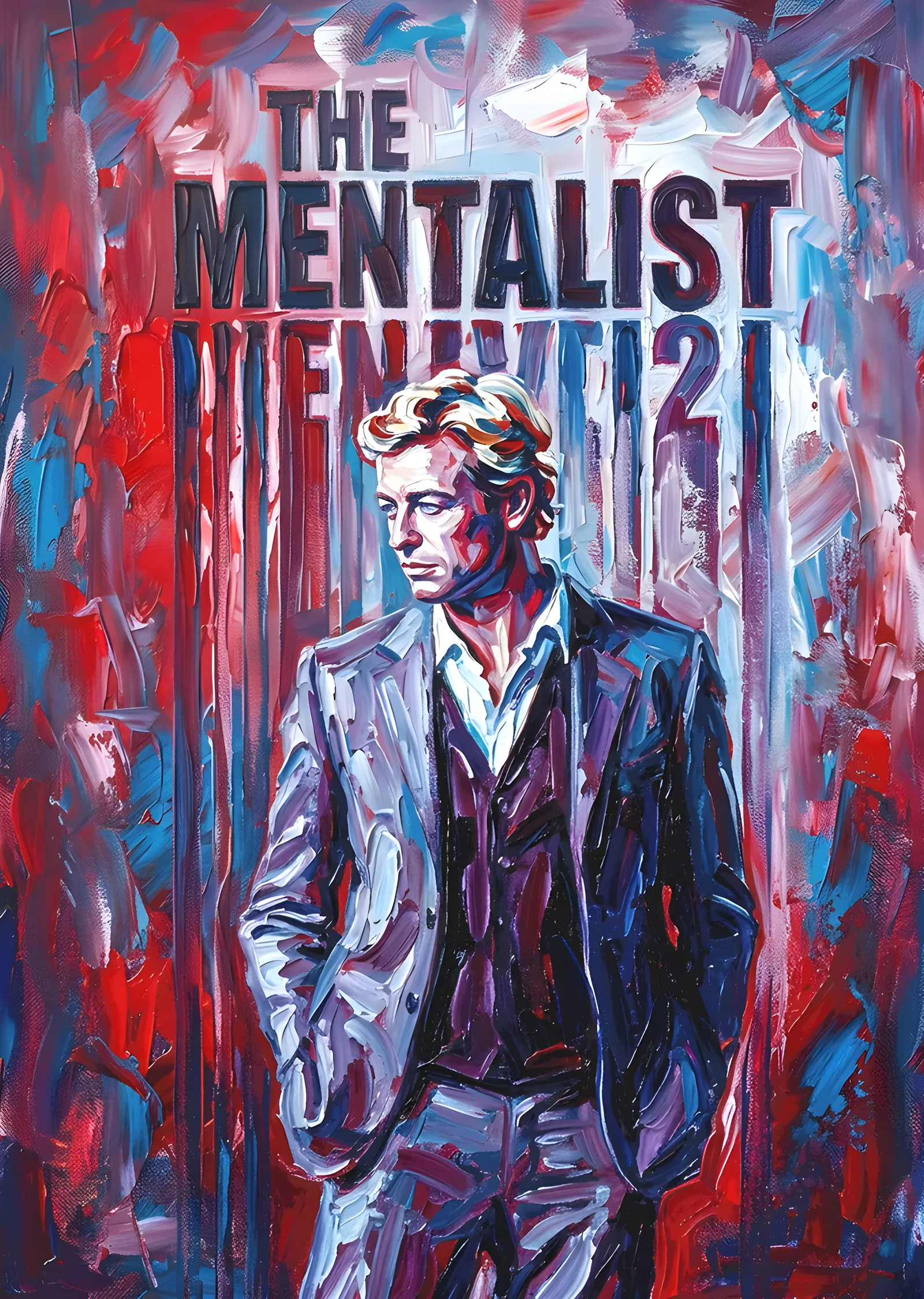 The Mentalist: Patrick Jane Yağlıboya metal tablo