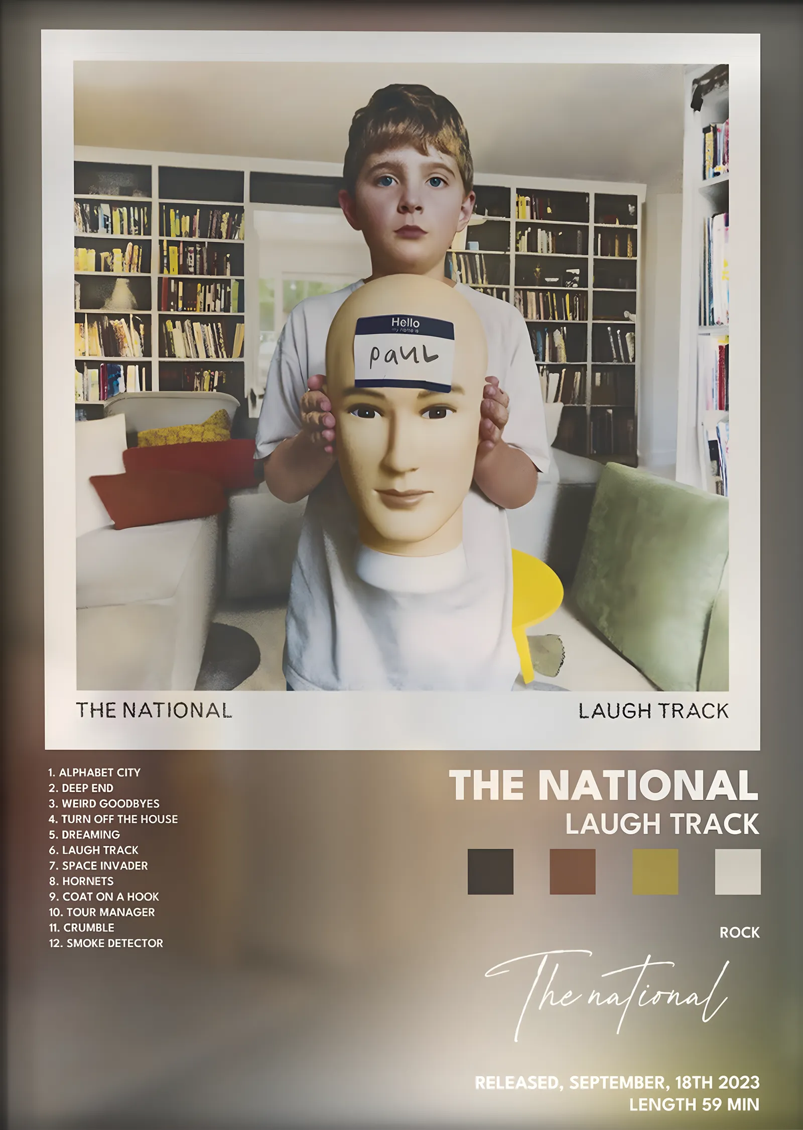The National: Laugh Track metal tablo