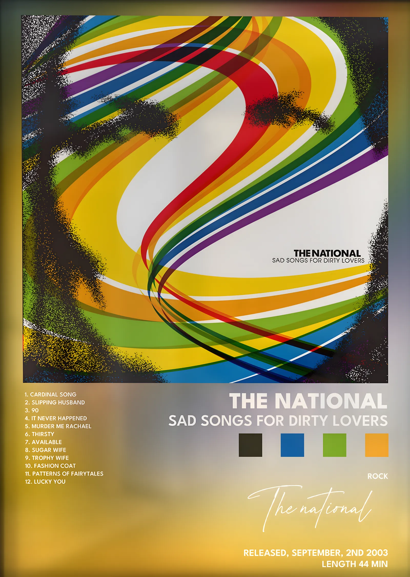 The National: Sad Songs for Dirty Lovers metal tablo