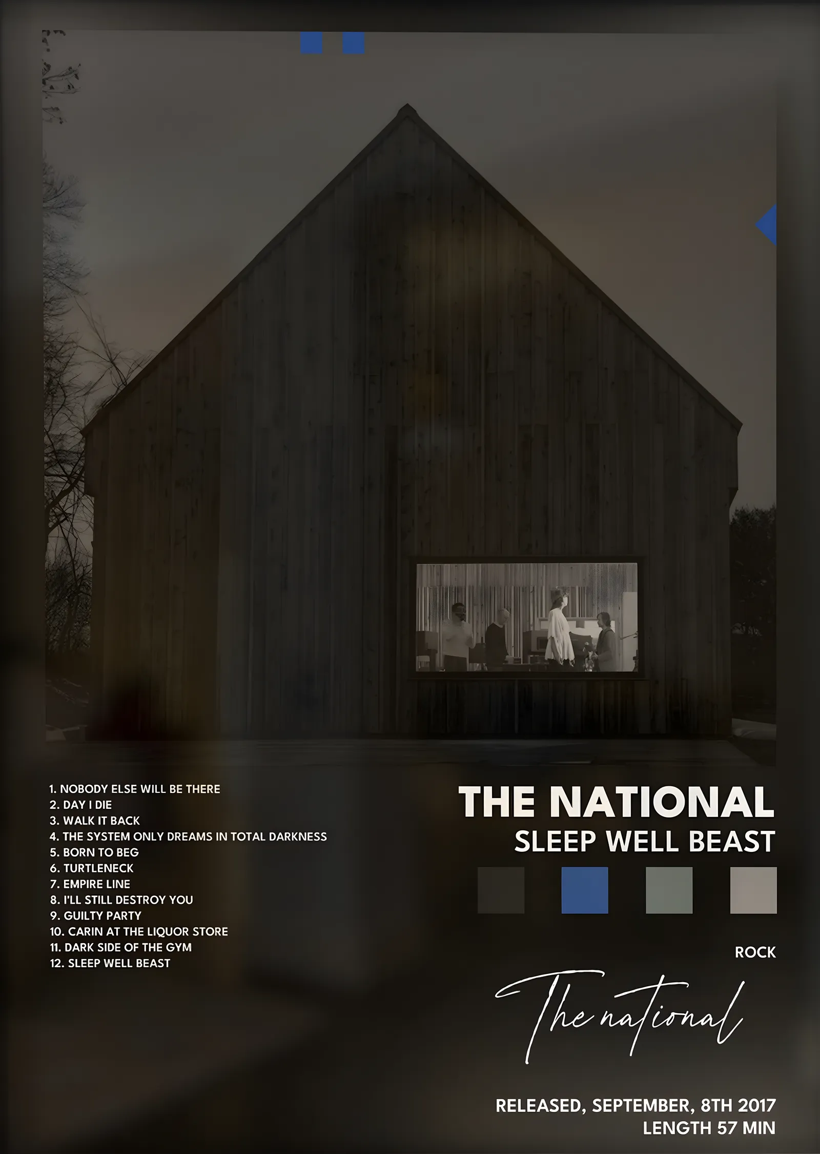 The National: Sleep Well Beast metal tablo