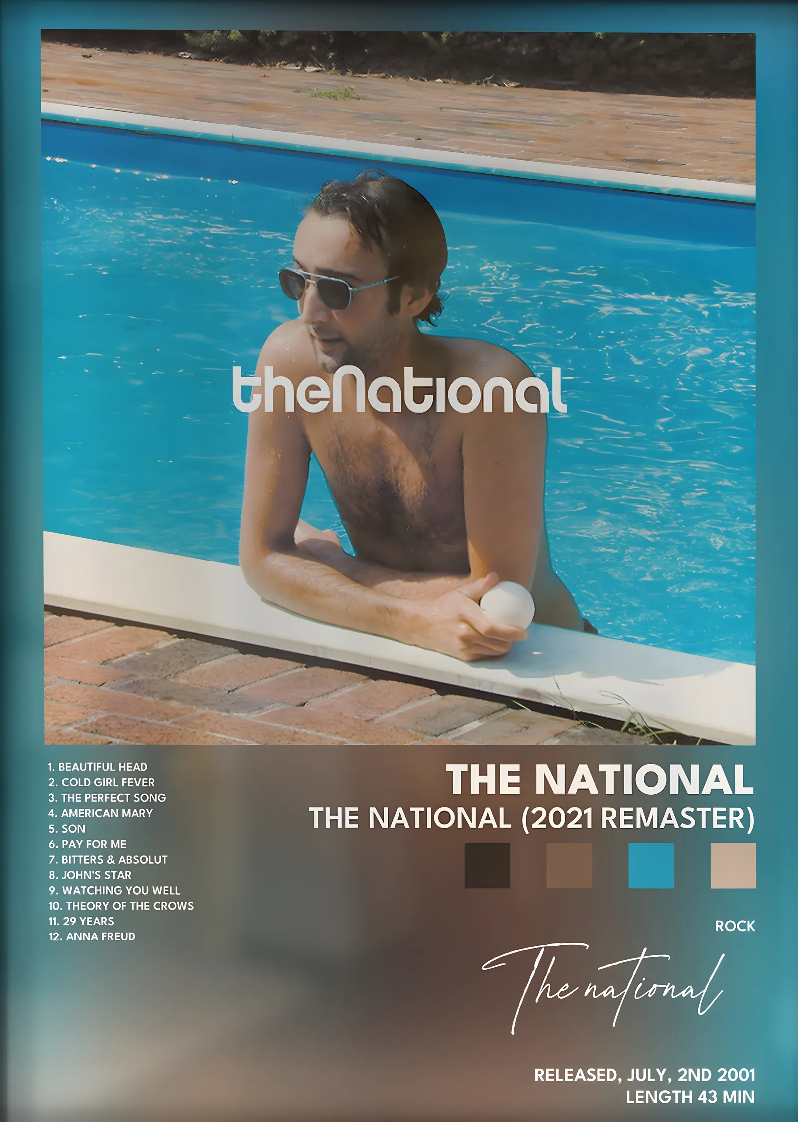 The National: The National (Havuz) metal tablo