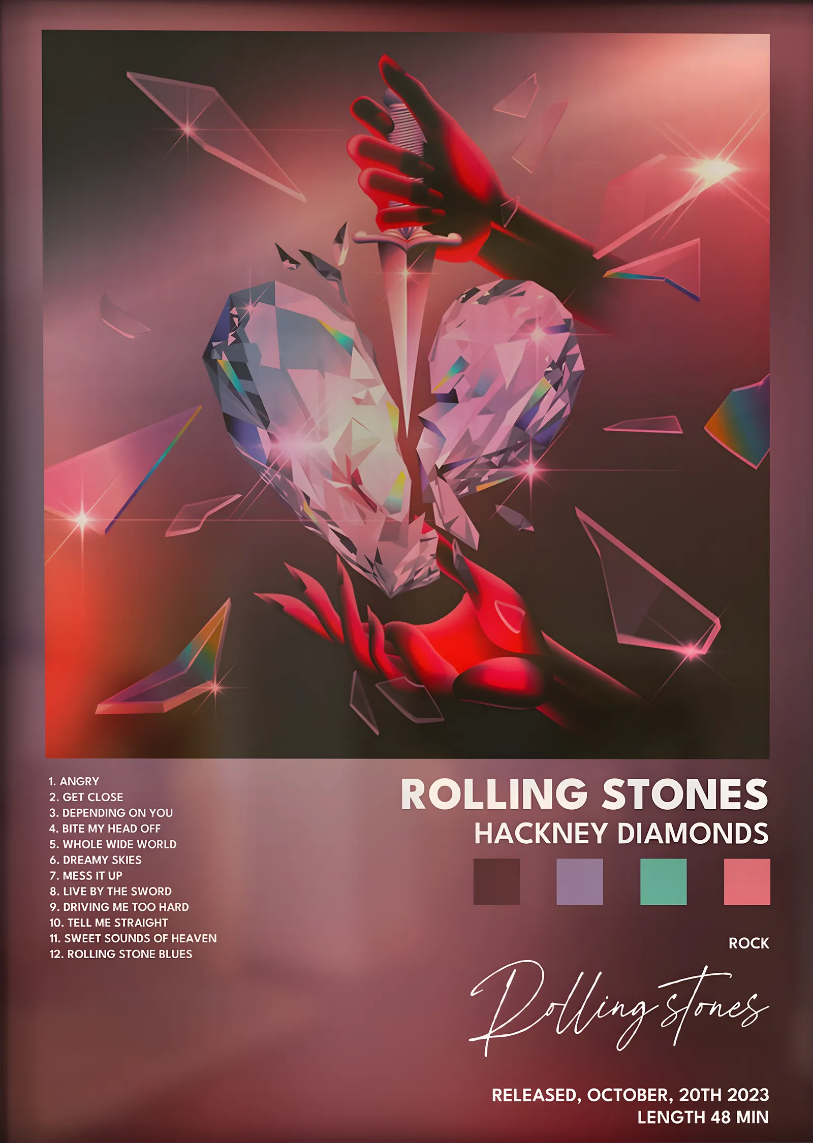 The Rolling Stones: Hackney Diamonds metal tablo