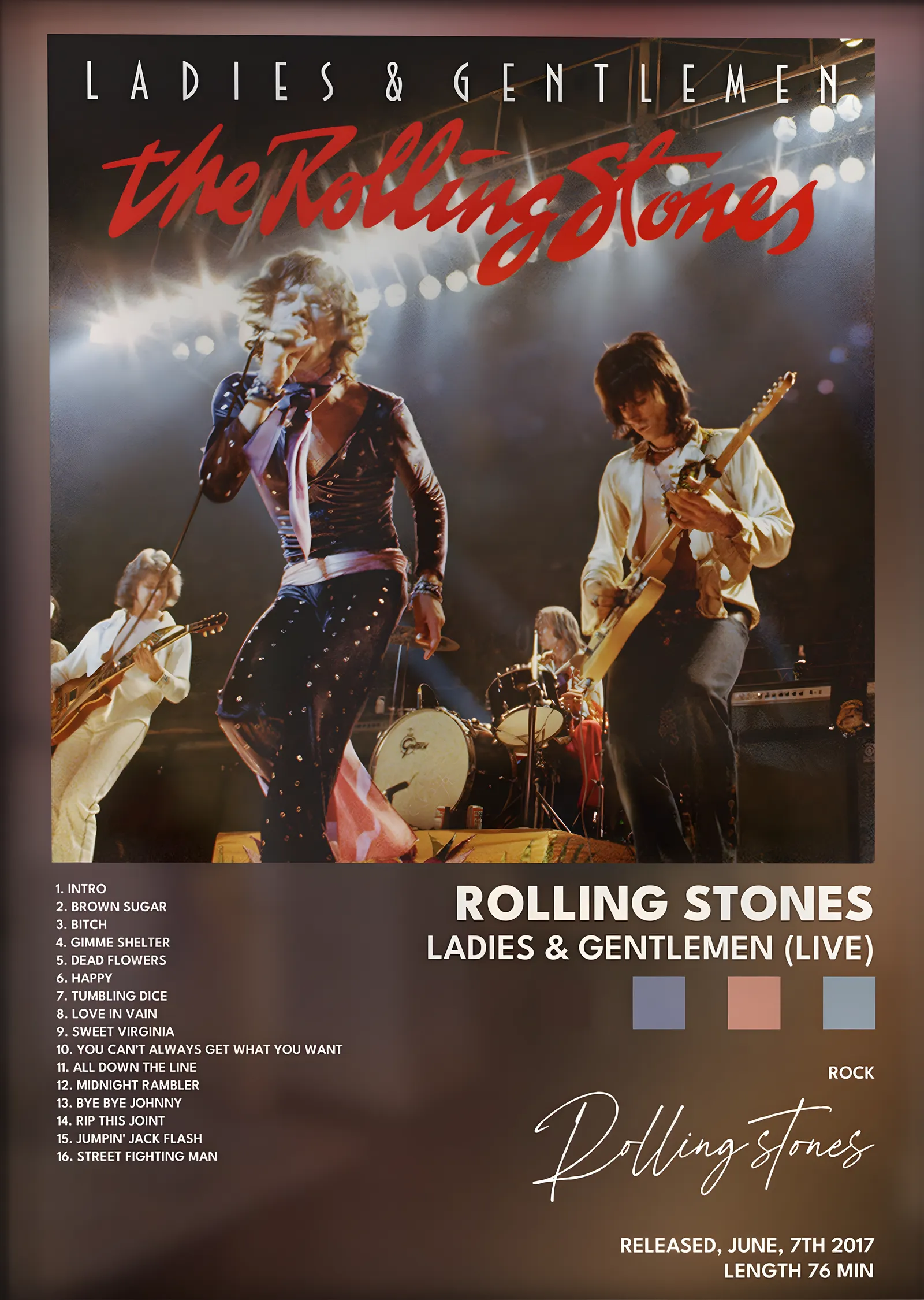 The Rolling Stones: Ladies & Gentlemen (Live) metal tablo