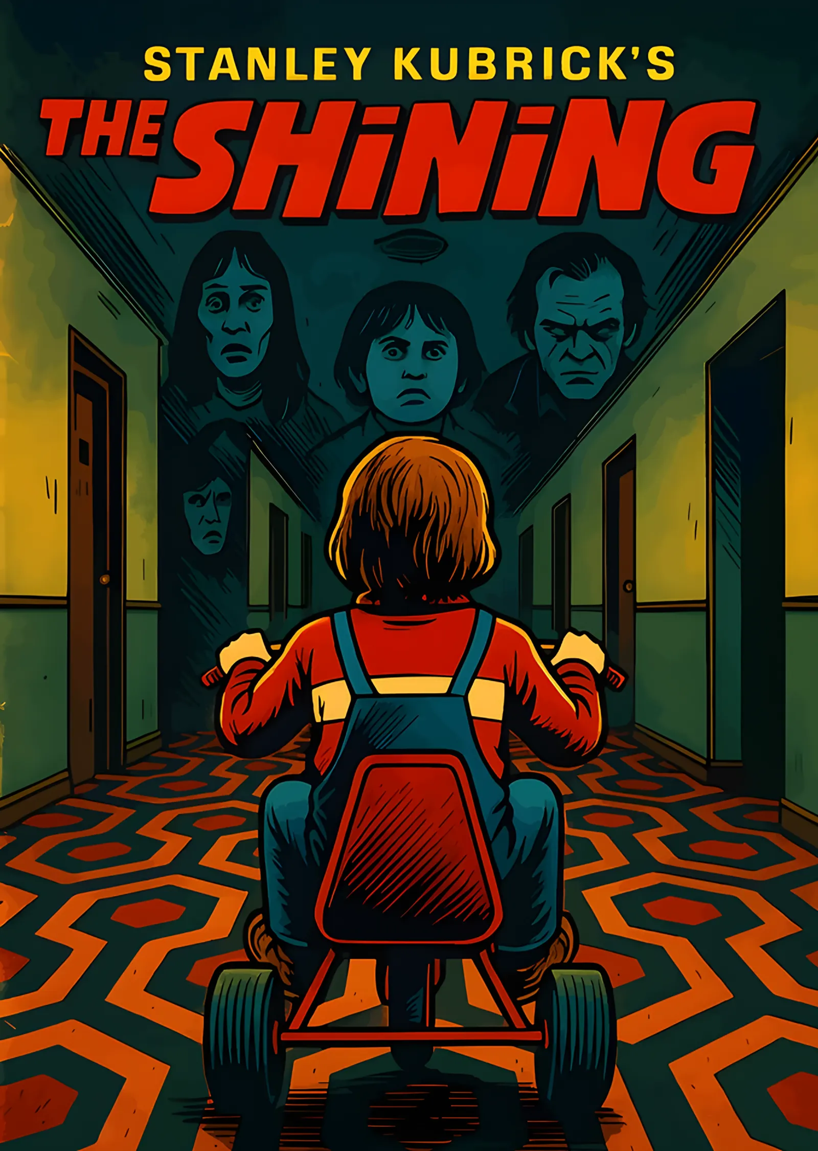 The Shining - Koridor metal tablo