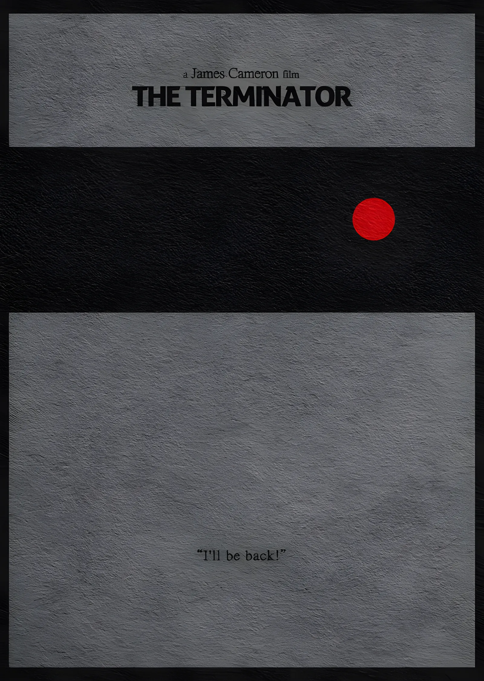The Terminator: Minimal Kırmızı Nokta metal tablo