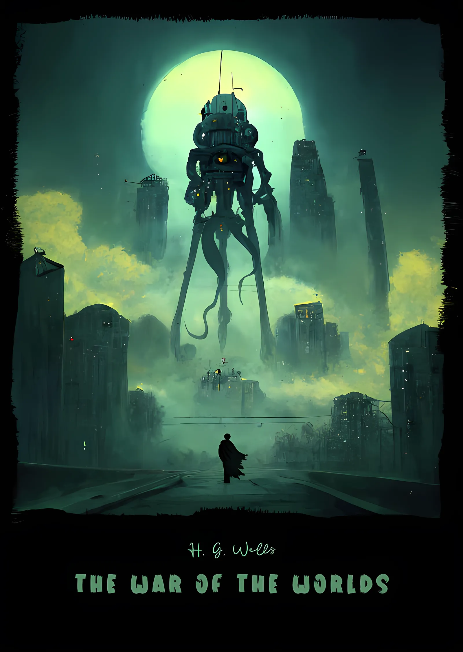 The War of the Worlds metal tablo