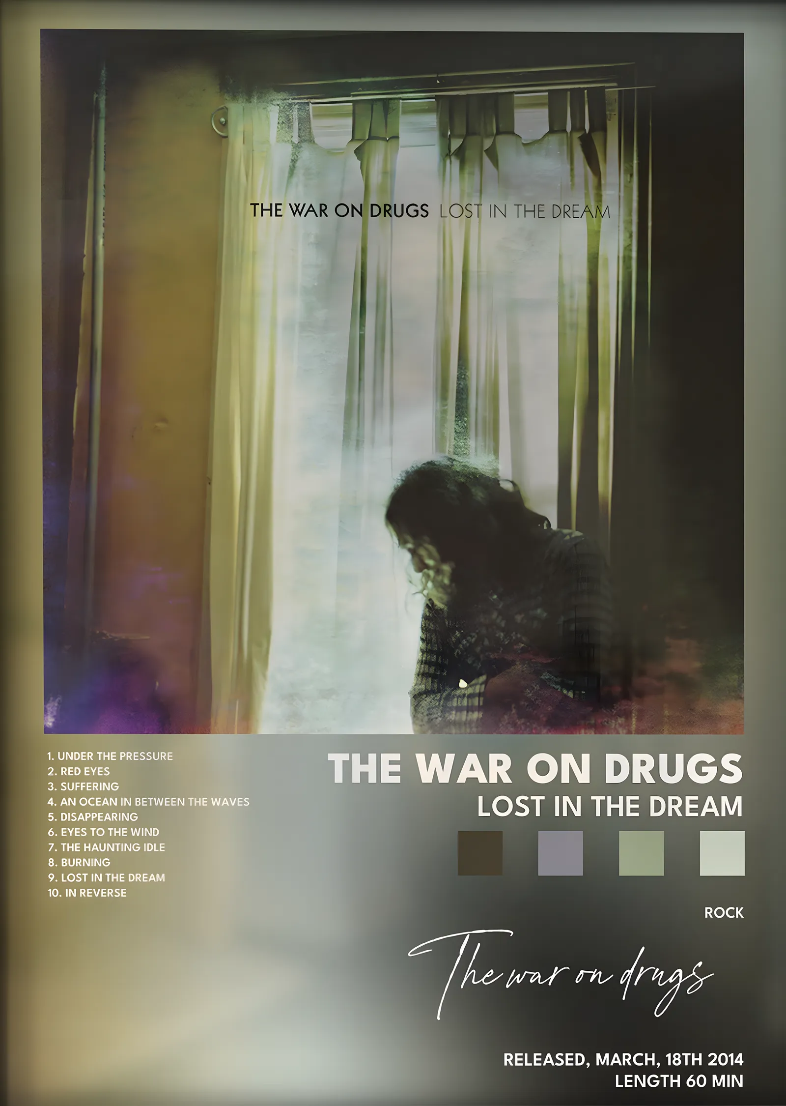 The War on Drugs: Lost in the Dream metal tablo