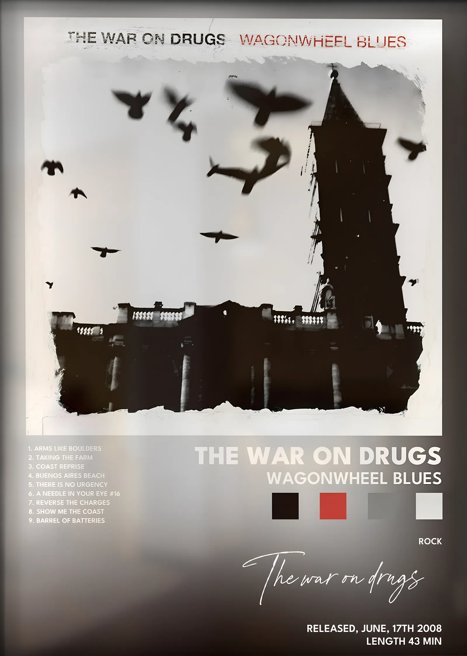 The War on Drugs: Wagonwheel Blues metal tablo