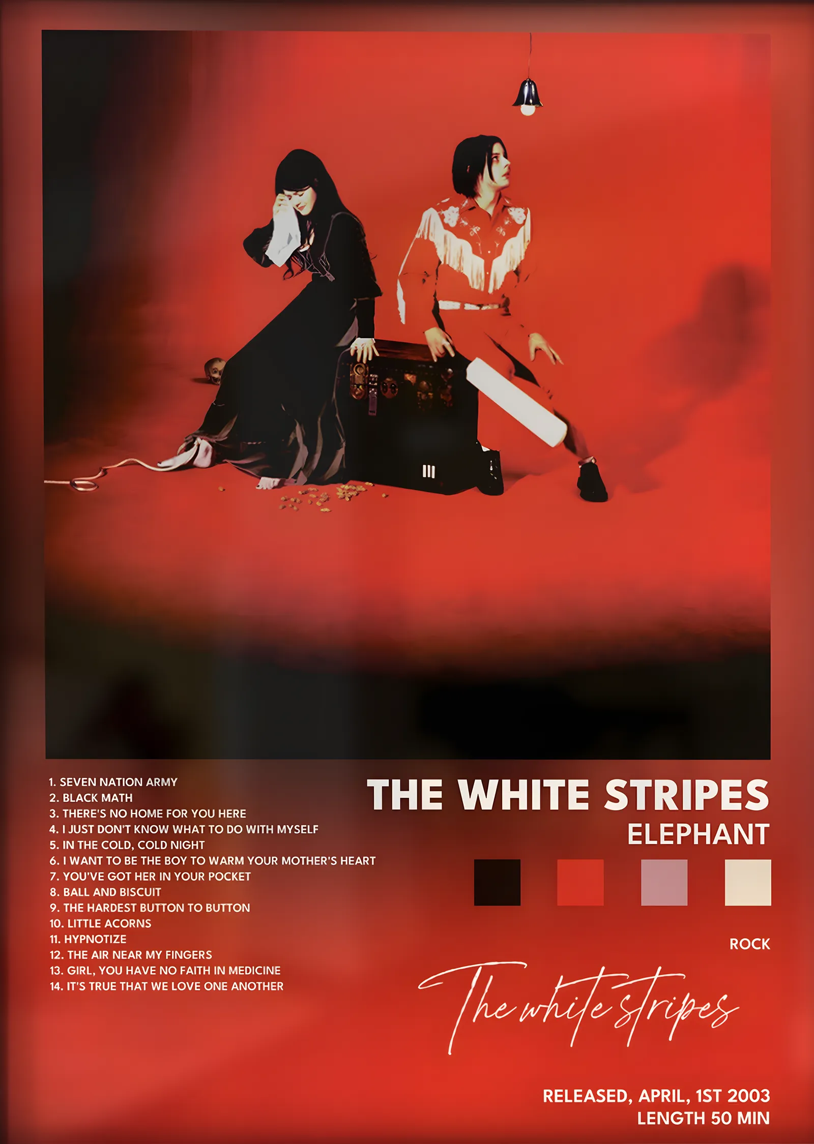 The White Stripes: Elephant metal tablo