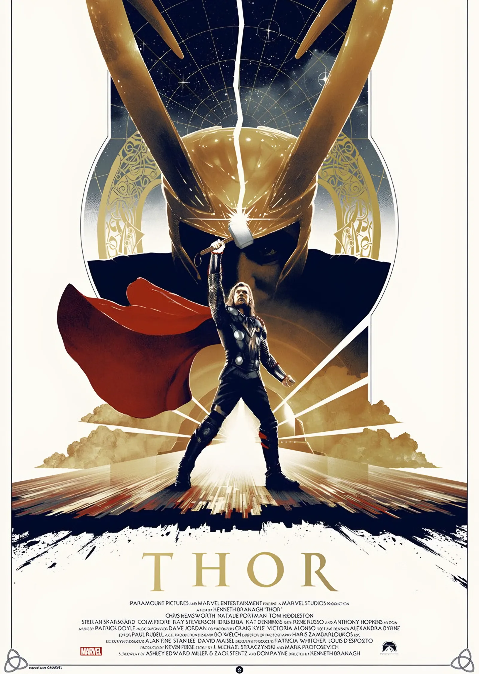 Thor - Altın Işık metal tablo