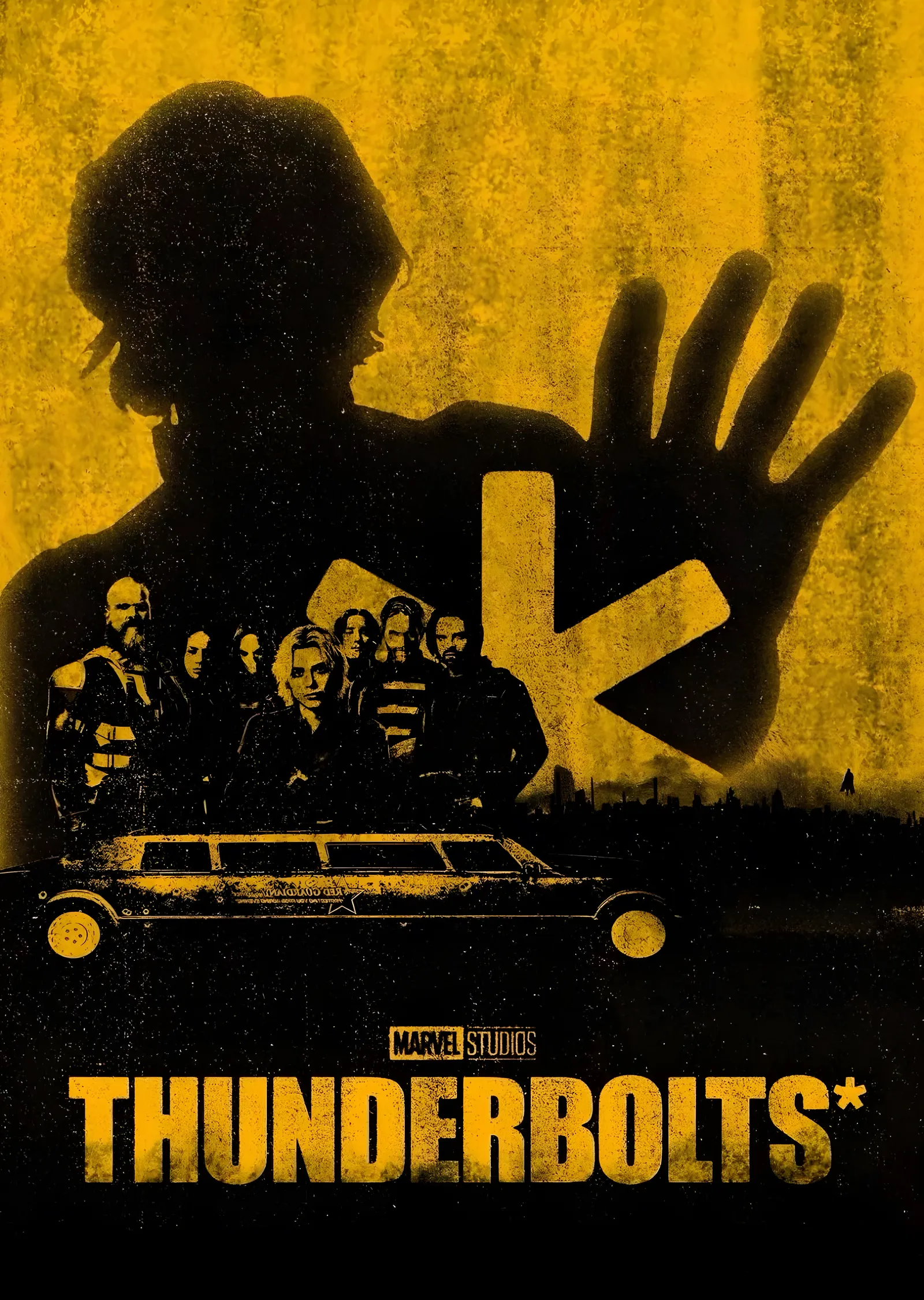 Thunderbolts - Sarı Gölge metal tablo