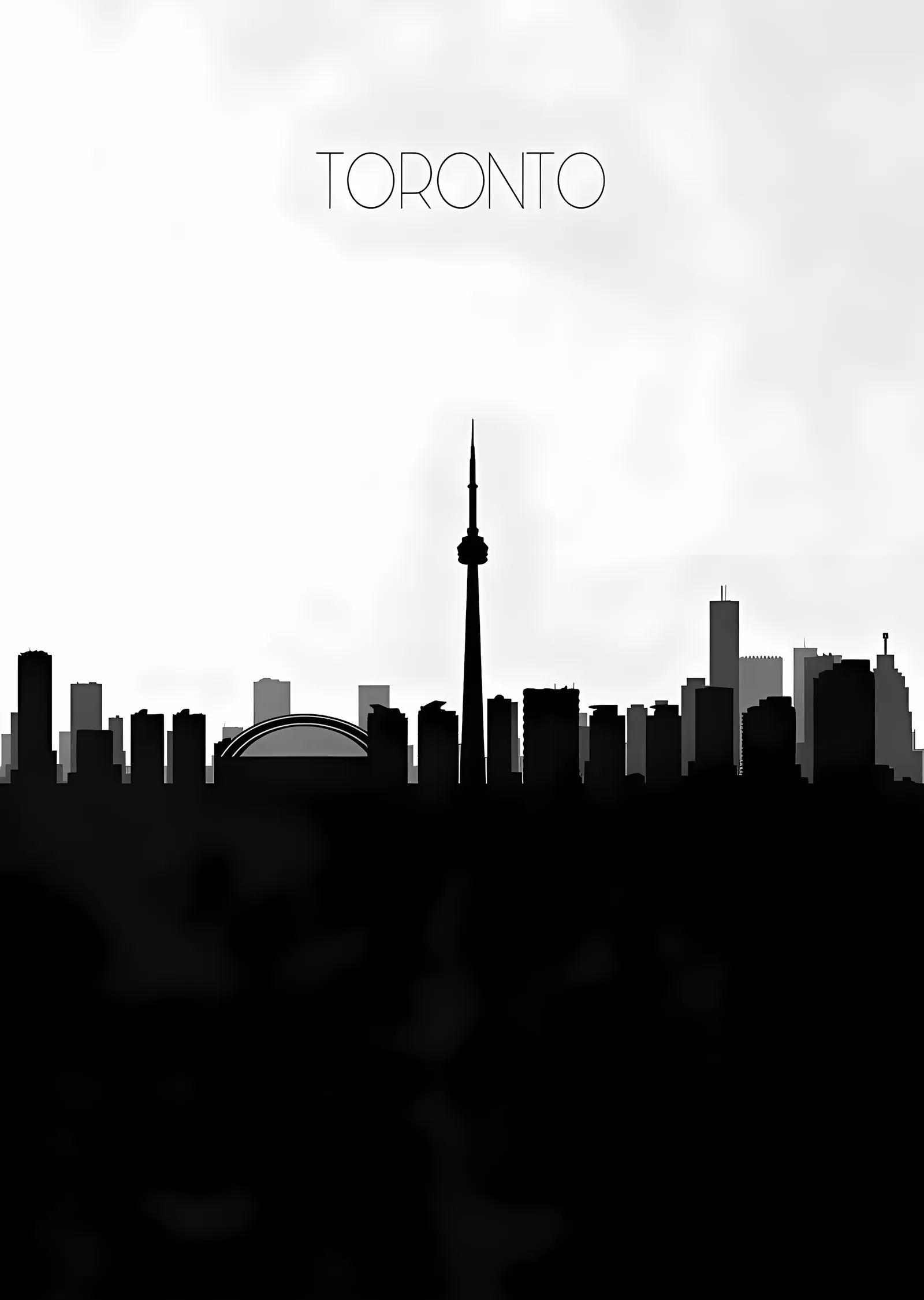 Toronto Silueti metal tablo