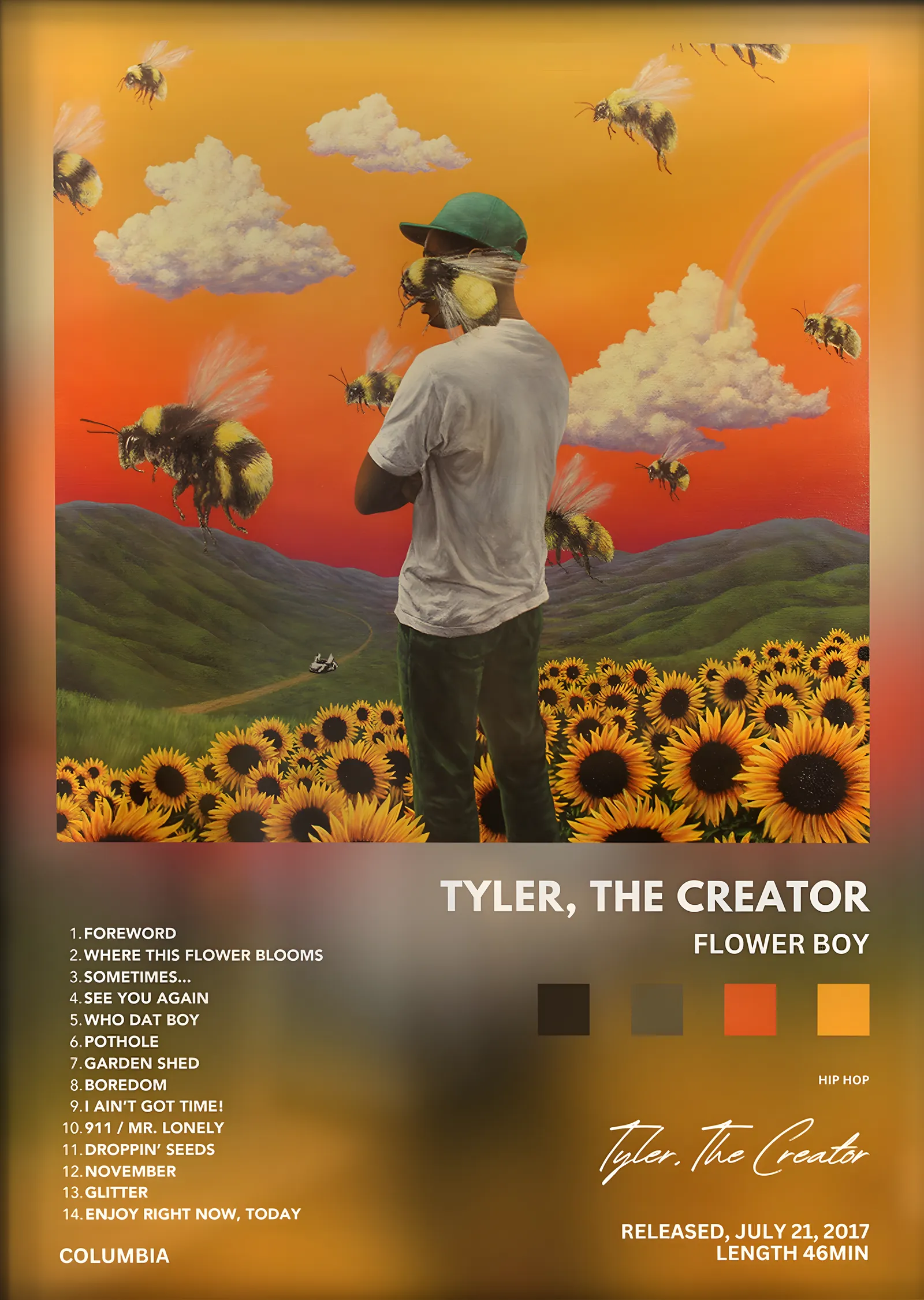 Tyler, The Creator: Flower Boy (Ayçiçeği) metal tablo