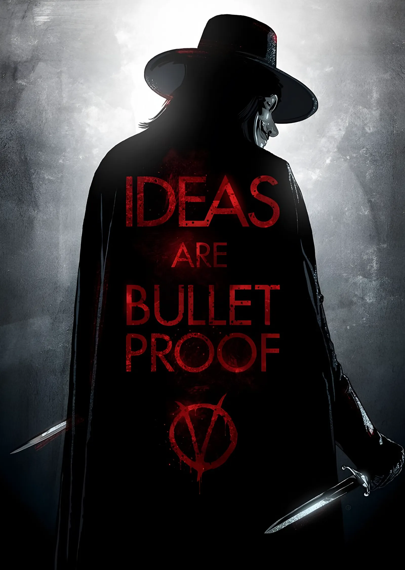 V for Vendetta: Ideas Are Bulletproof metal tablo