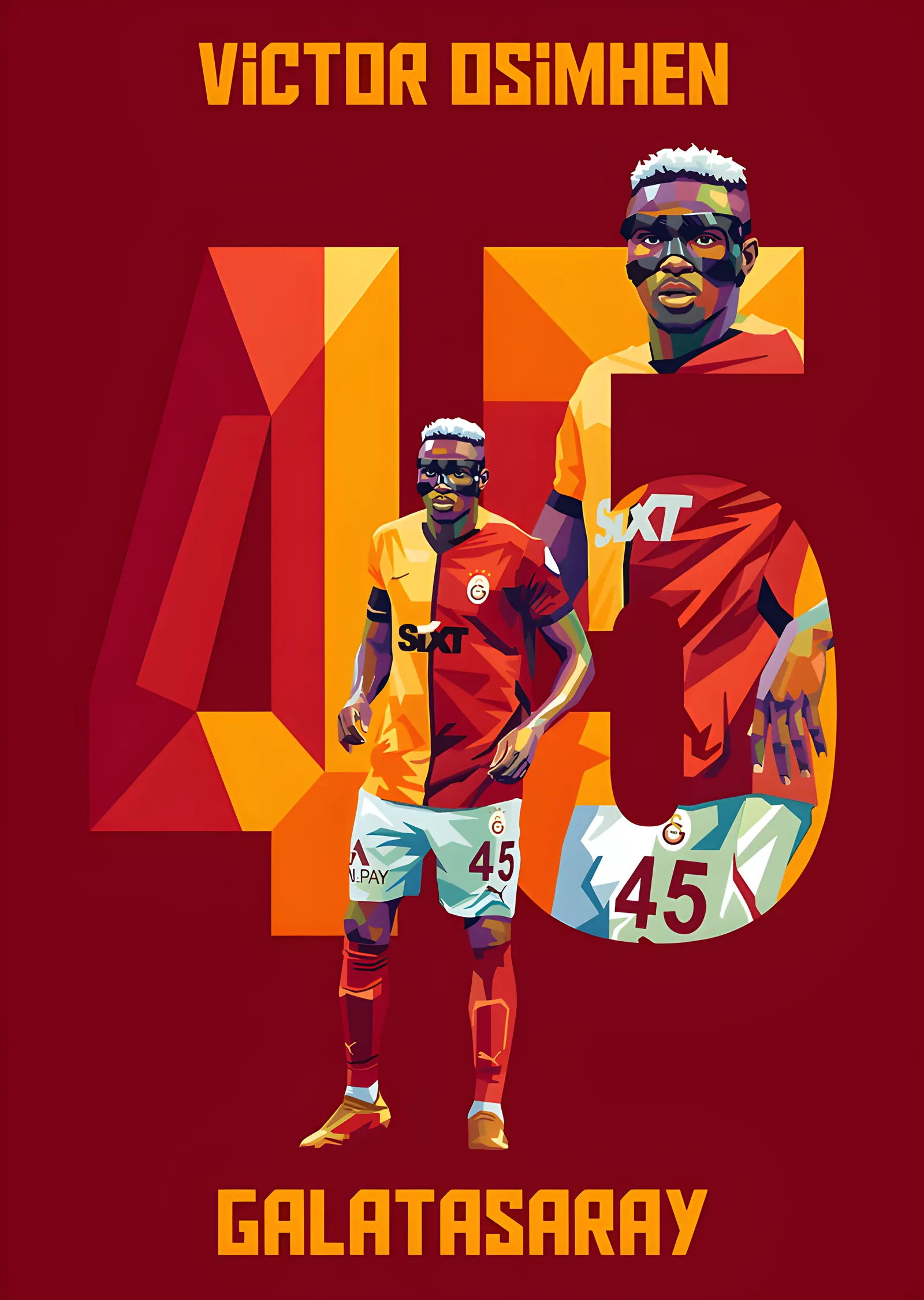 Victor Osimhen - Galatasaray metal tablo