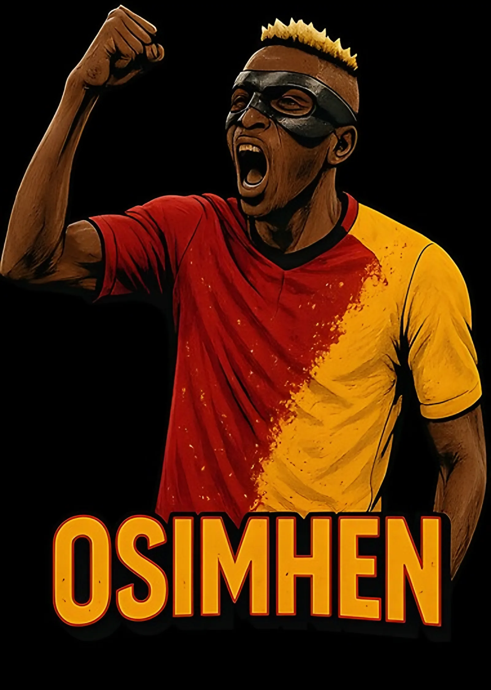 Victor Osimhen Gol Çığlığı metal tablo