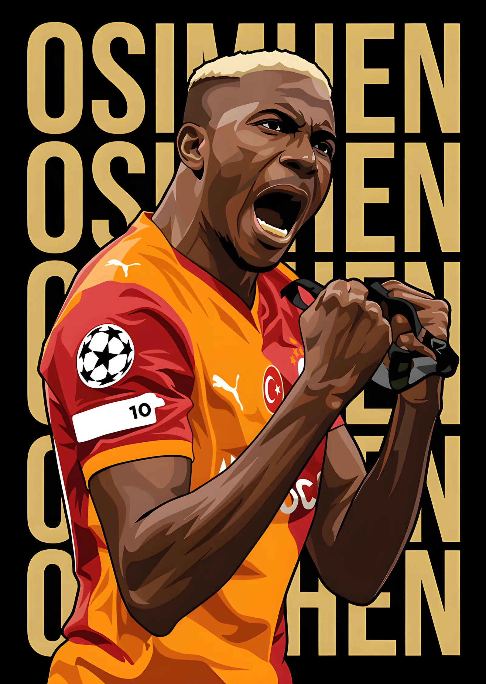 Victor Osimhen - Şampiyonlar Ligi metal tablo