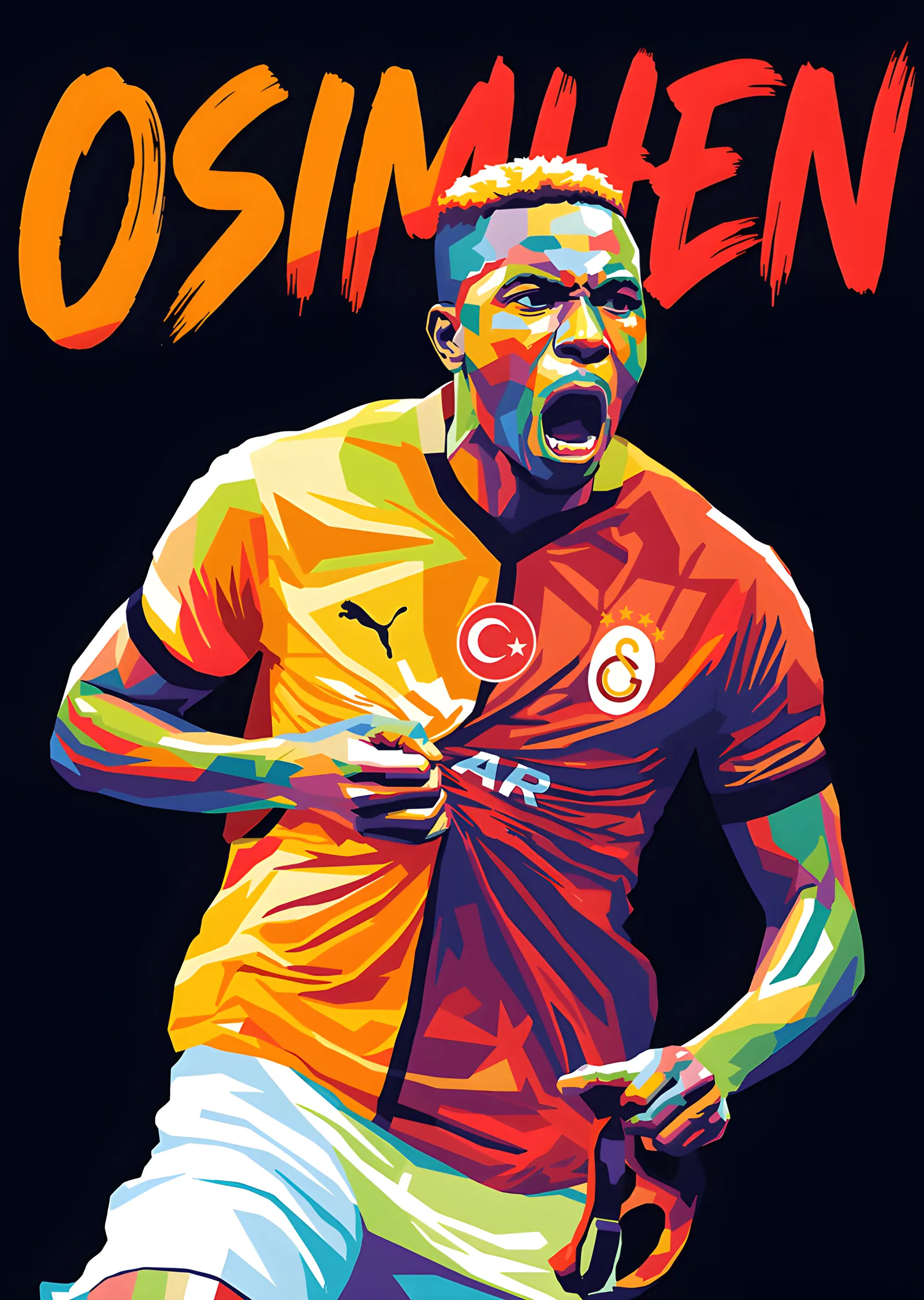 Victor Osimhen - WPAP metal tablo