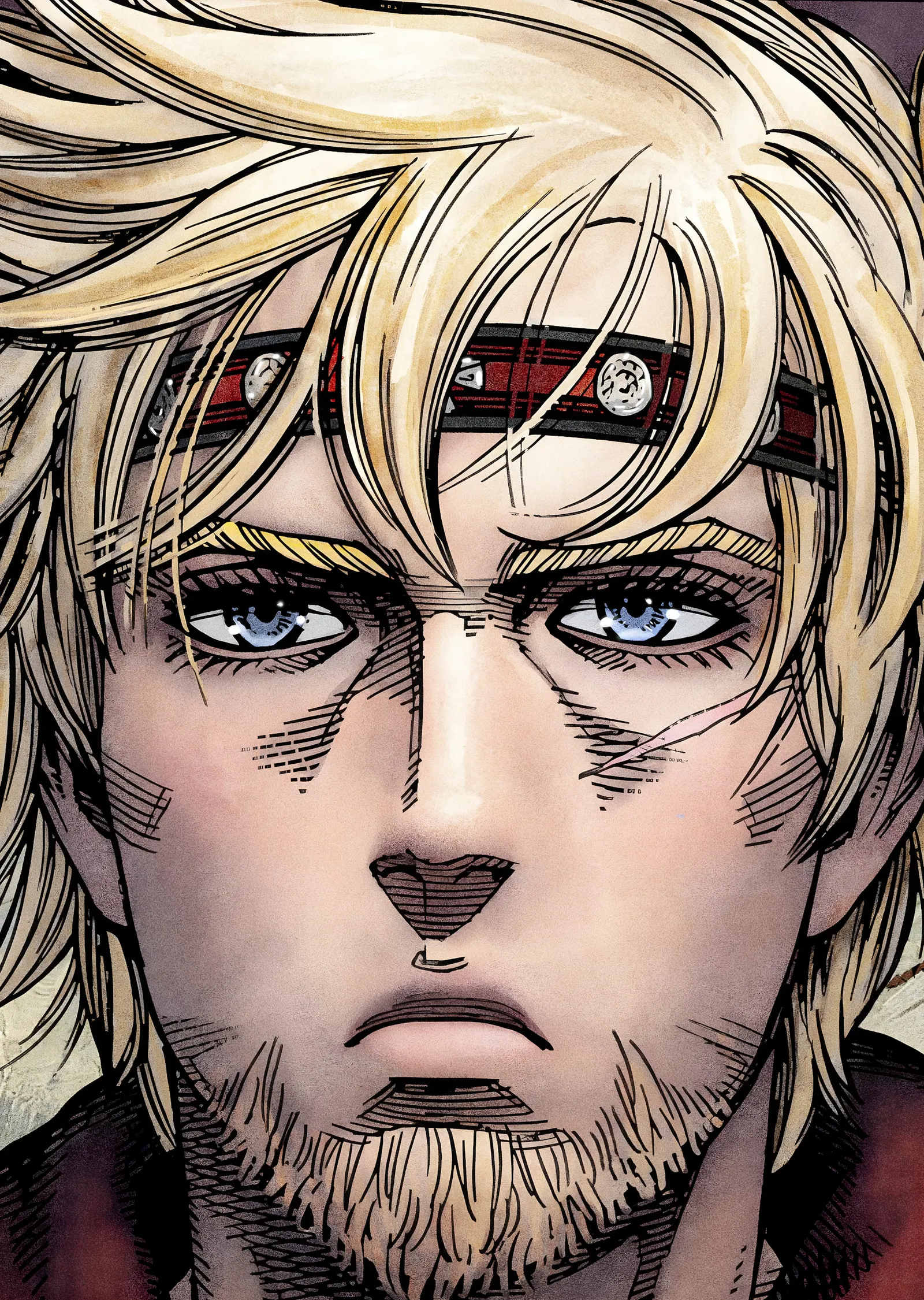 Vinland Saga: Renklendirilmiş Kral Canute metal tablo