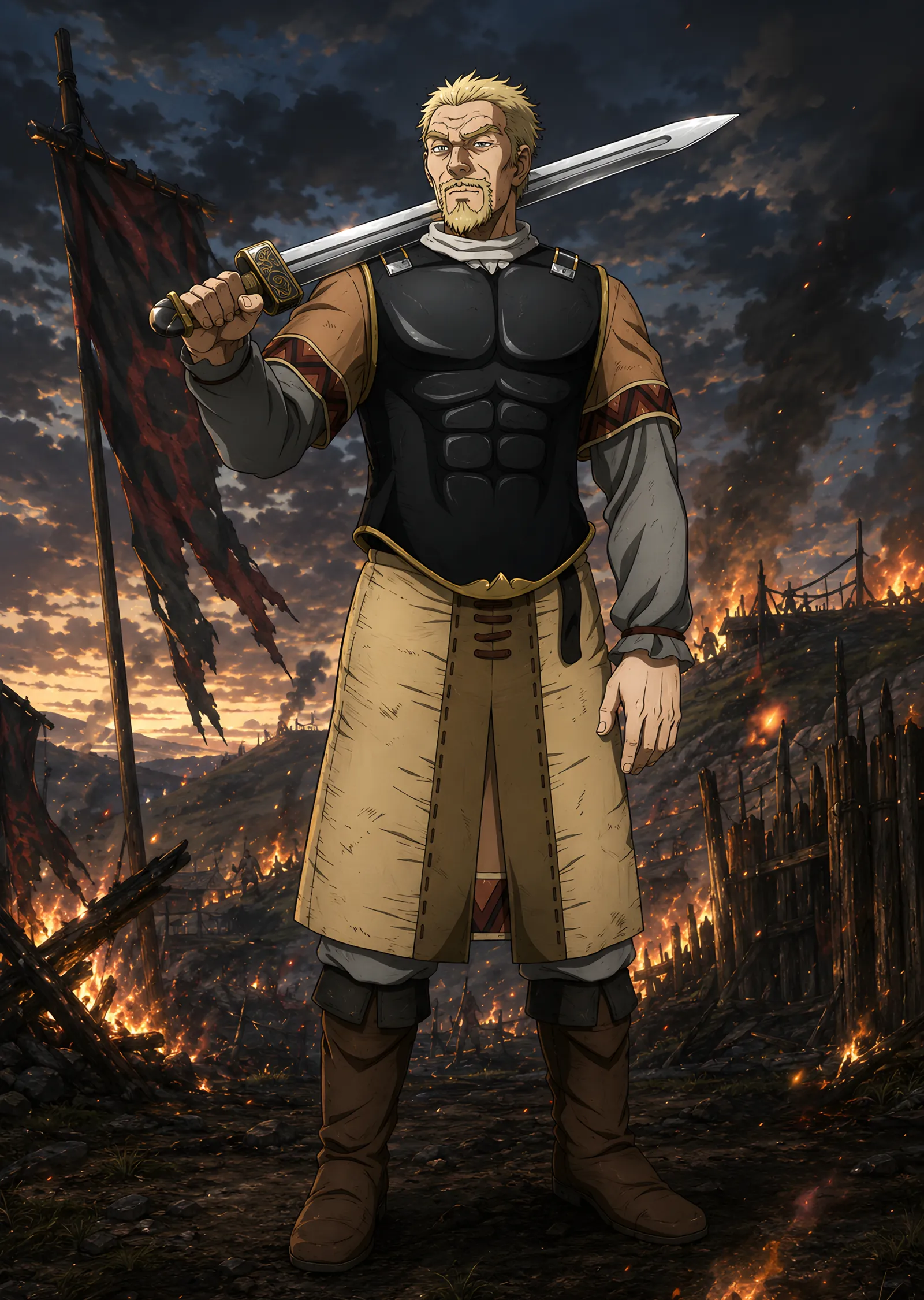 Vinland Saga: Yanan Köyde Askeladd metal tablo