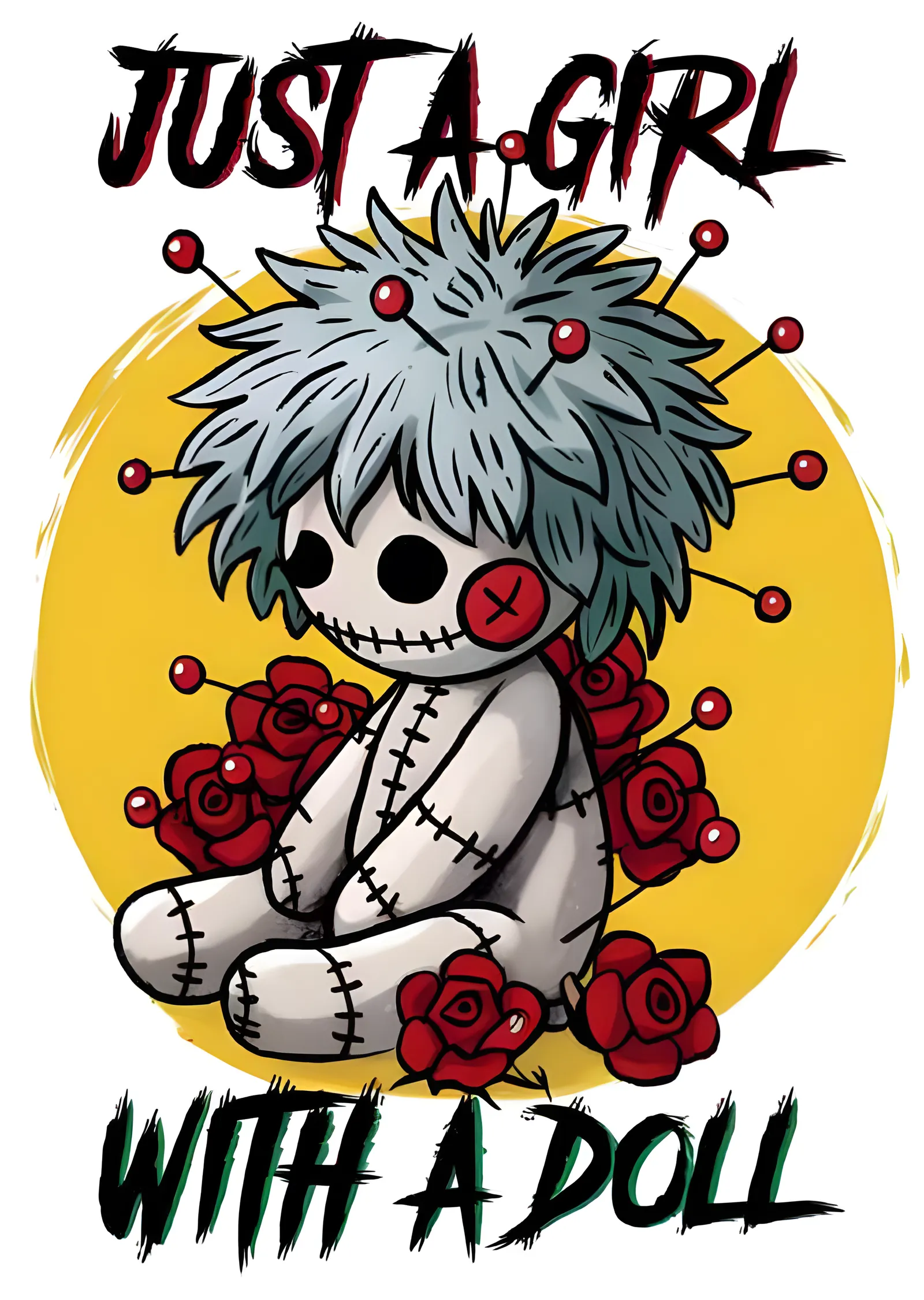 Just a Girl with a Doll - Voodoo Bebek metal tablo
