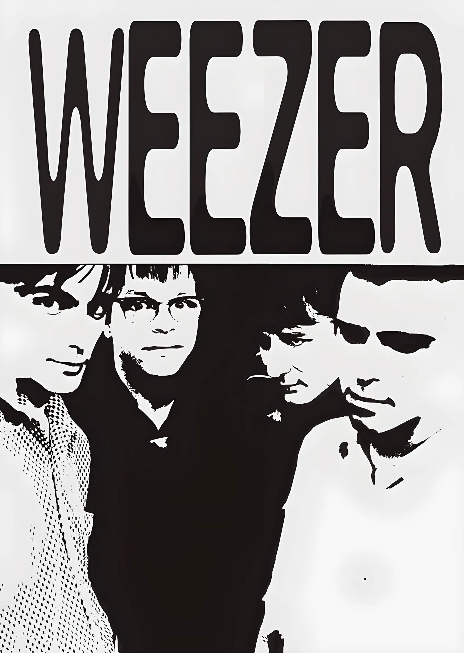 Weezer - Siyah Beyaz metal tablo
