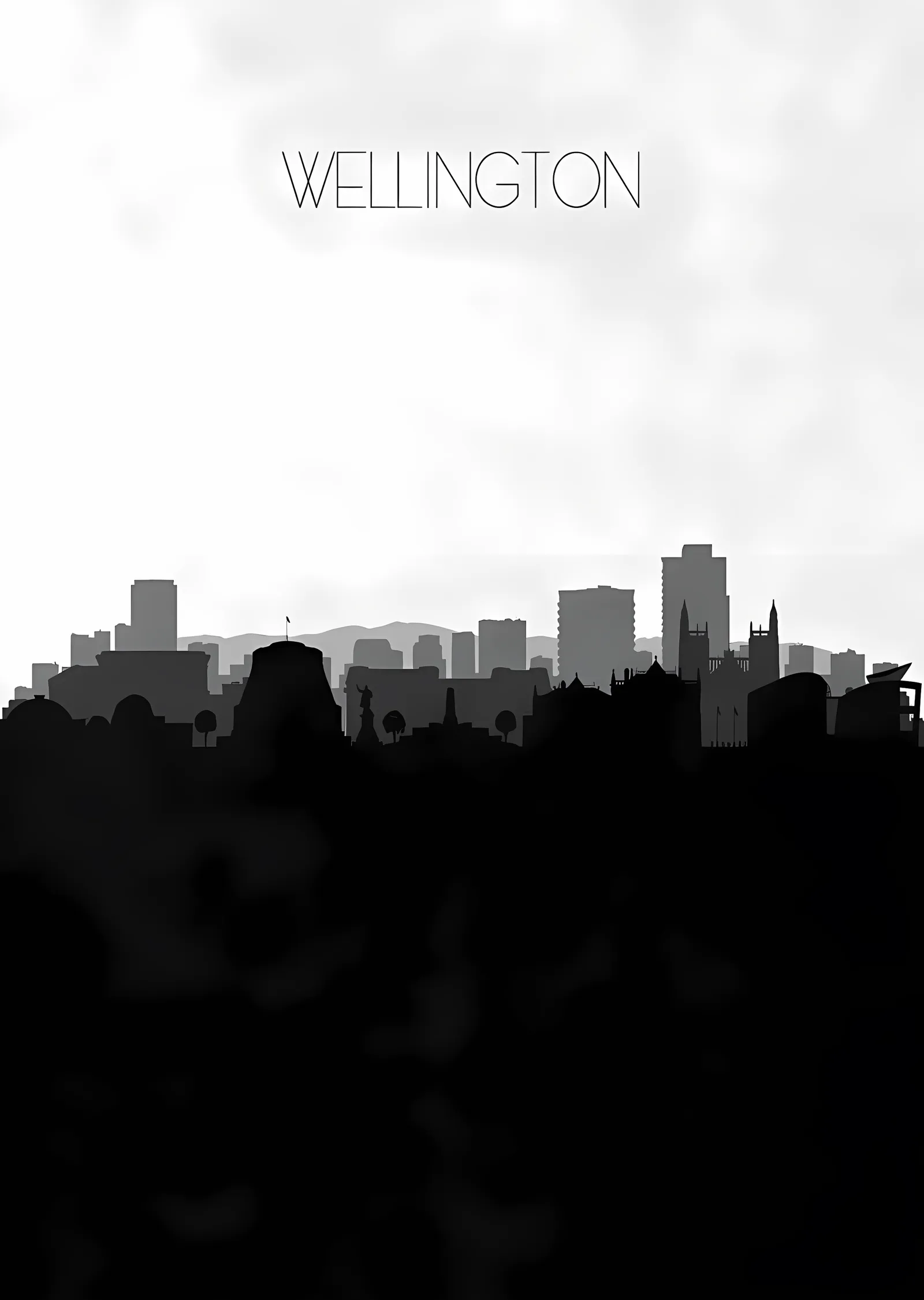 Wellington Silueti metal tablo