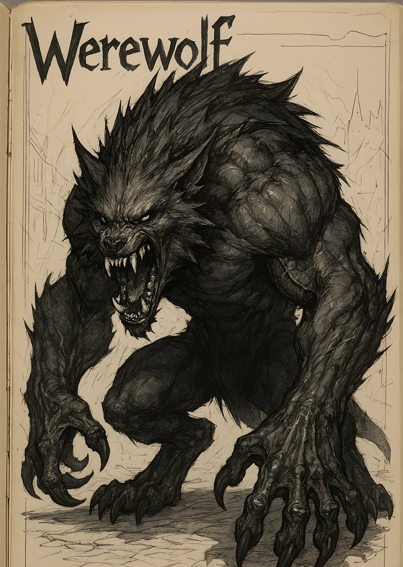 Werewolf: Kurt Adam Kitap Kapağı metal tablo