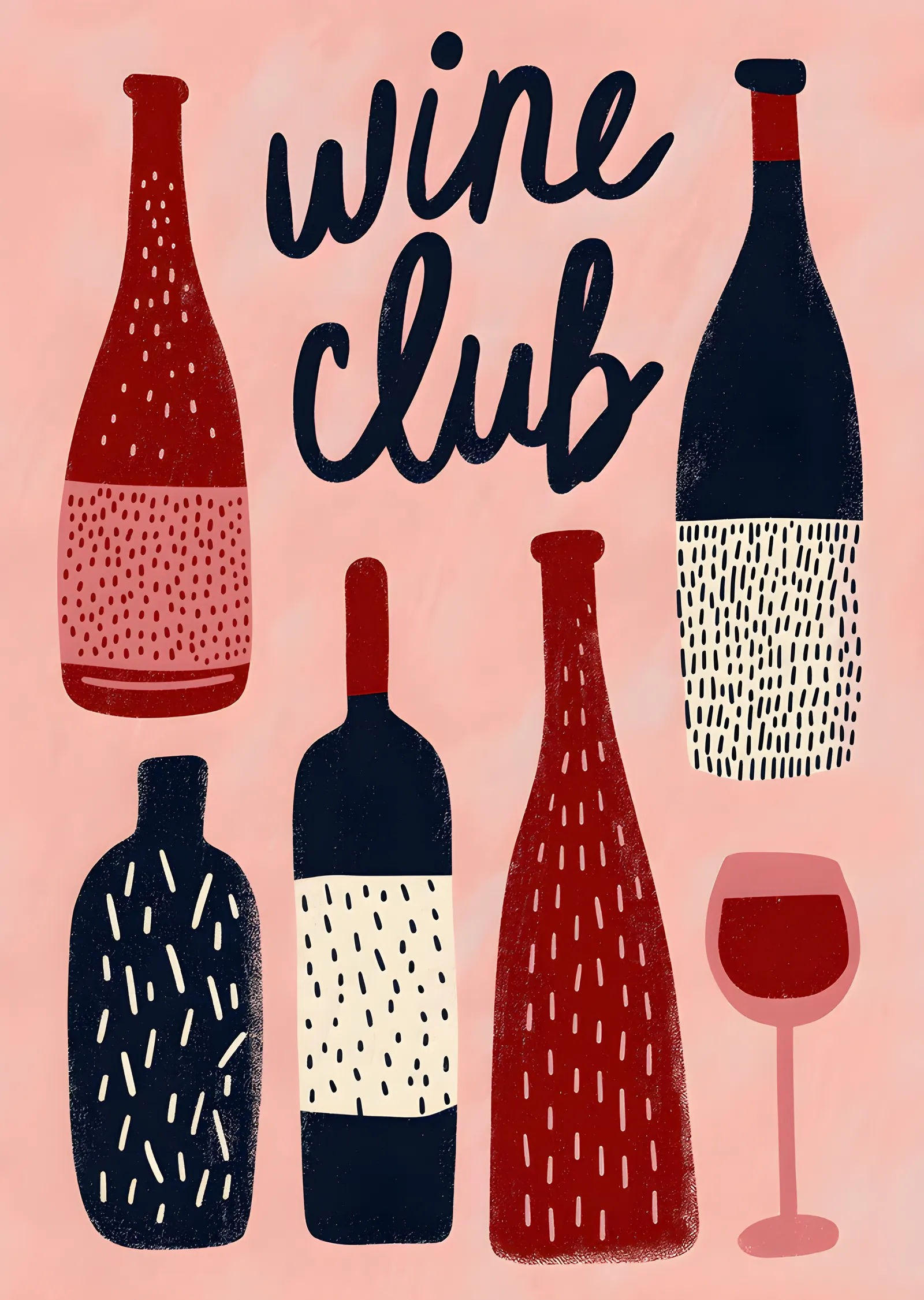 Wine Club metal tablo