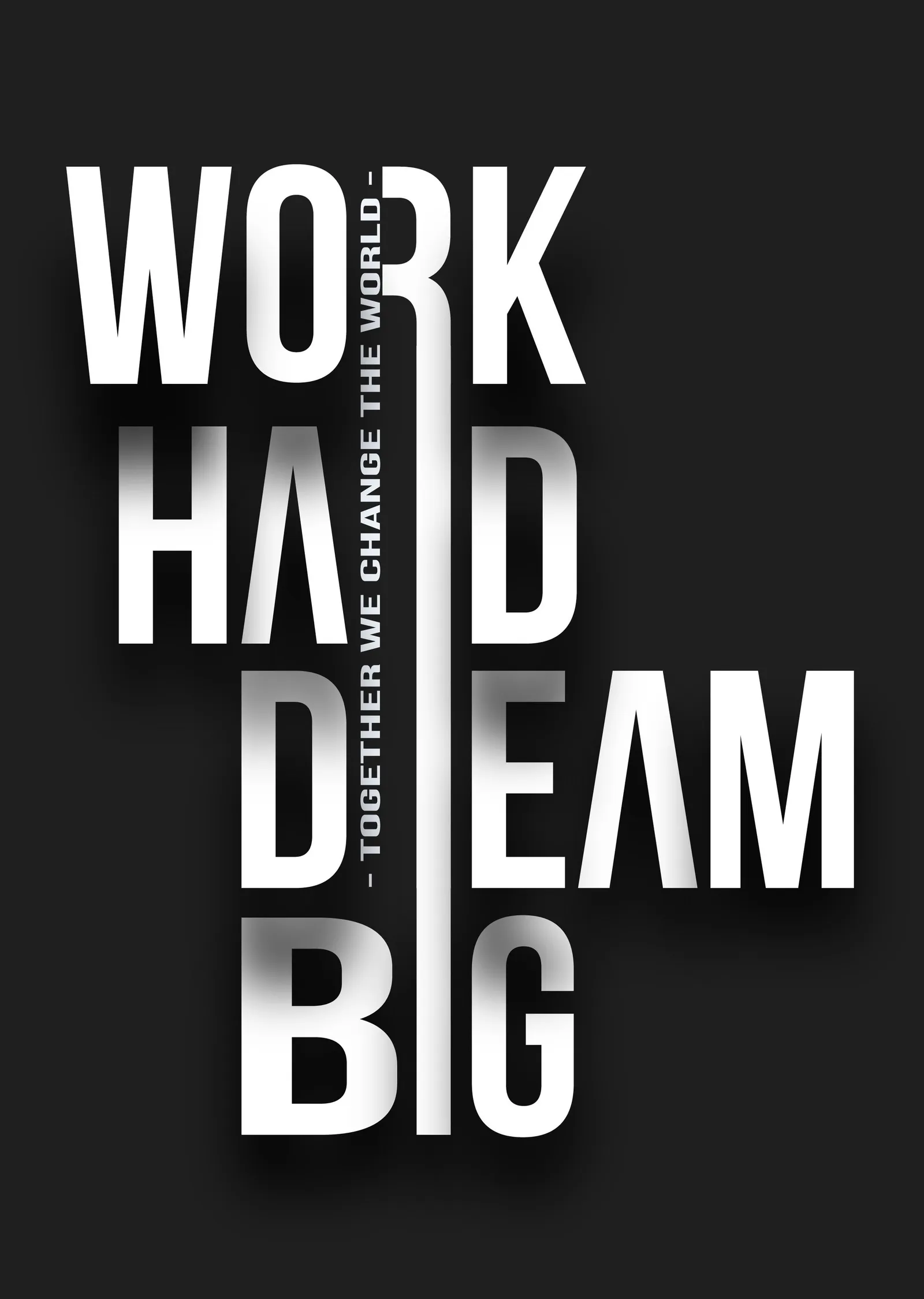 Work Hard Dream Big metal tablo