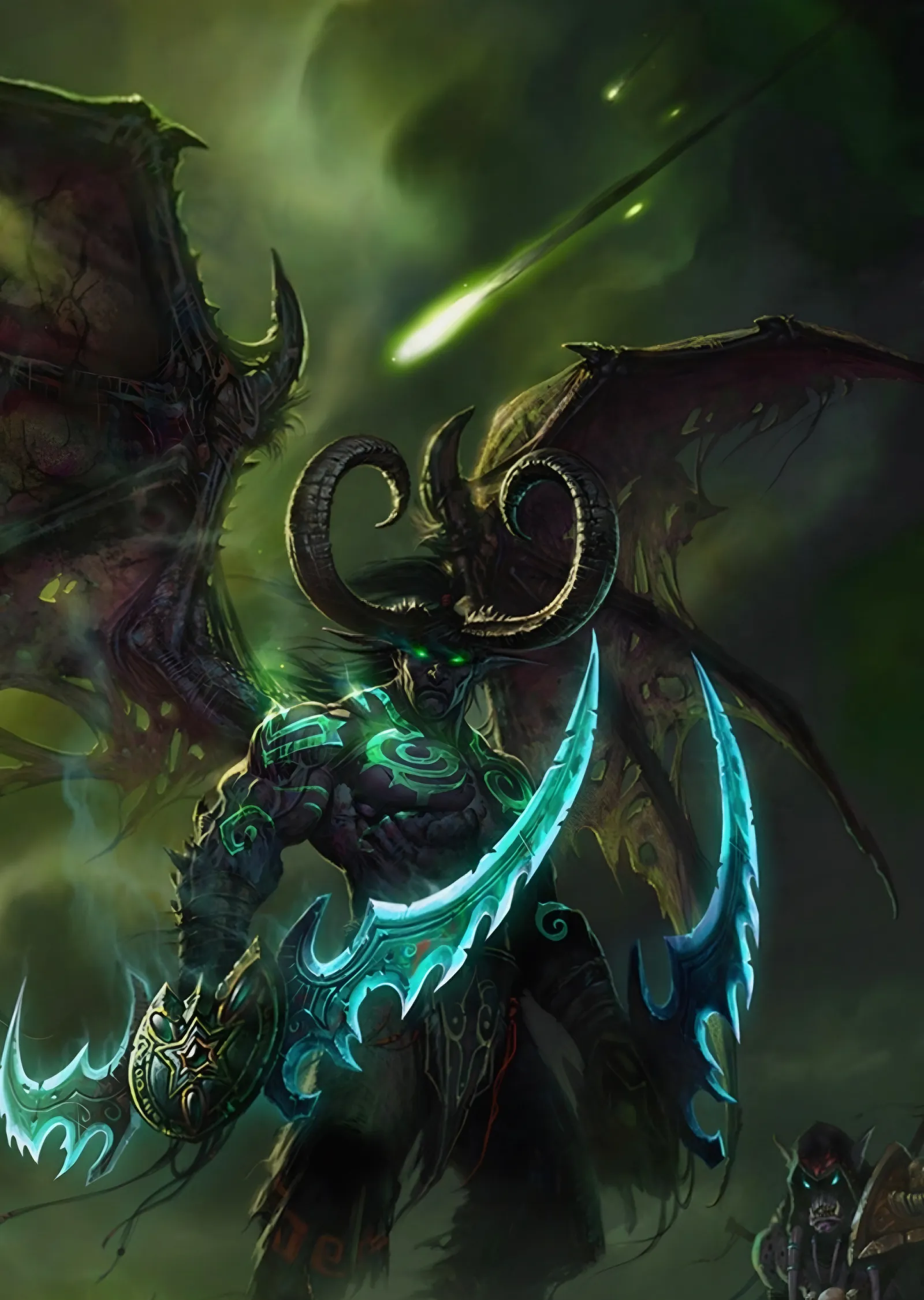 World of Warcraft - Yeşil Alev metal tablo
