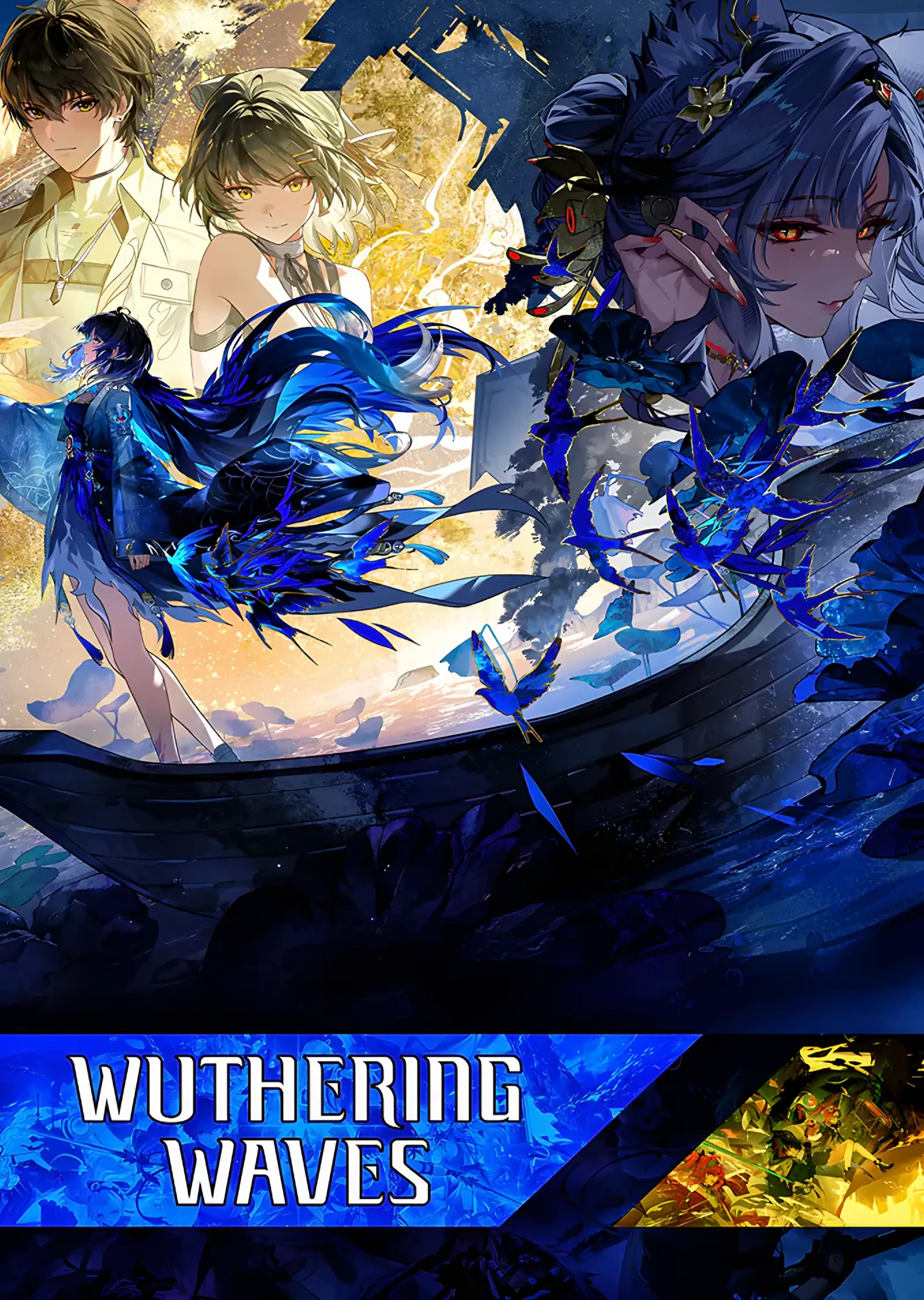 Wuthering Waves: Mavi Suda Karakter Kadrosu metal tablo