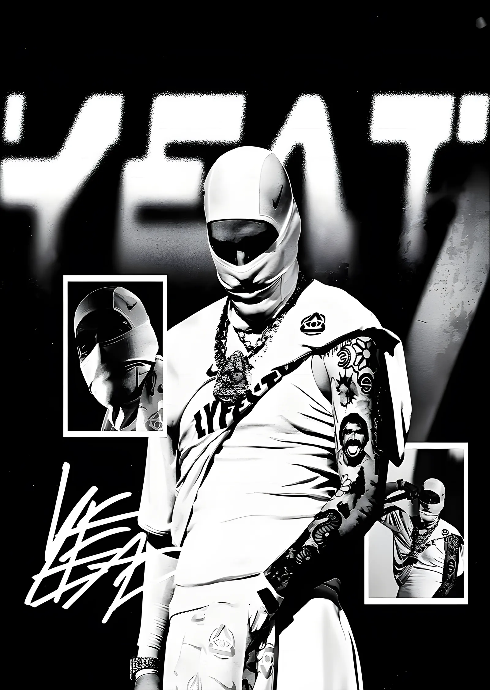 Yeat: Maskeli Grafik Portre metal tablo