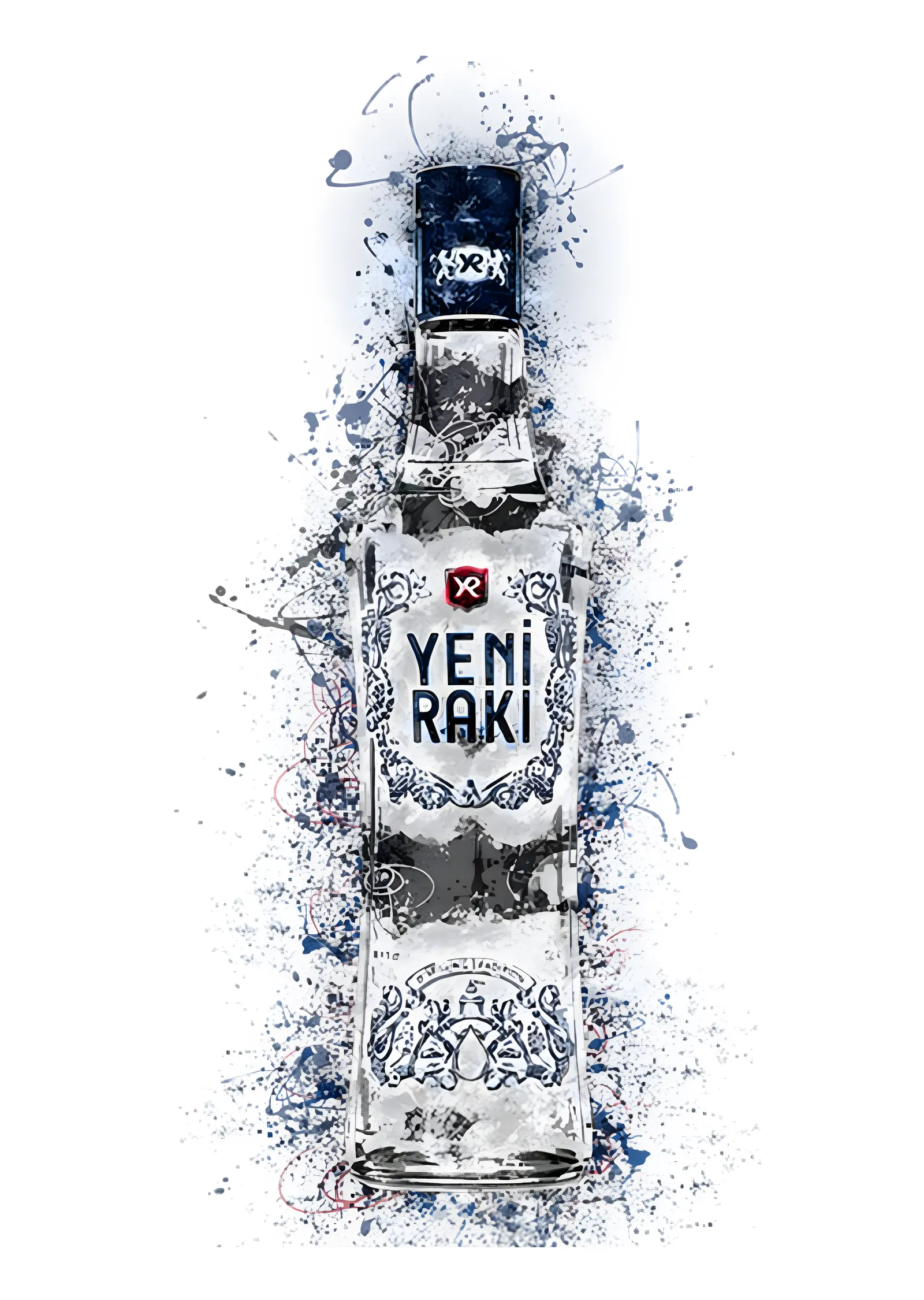 Yeni Rakı: Mürekkep Sıçraması metal tablo