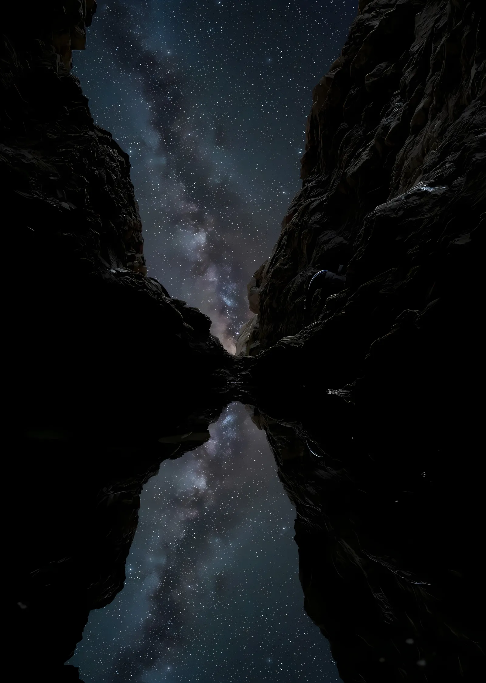 Yıldızlarla Dolu Kanyon Manzarası metal tablo