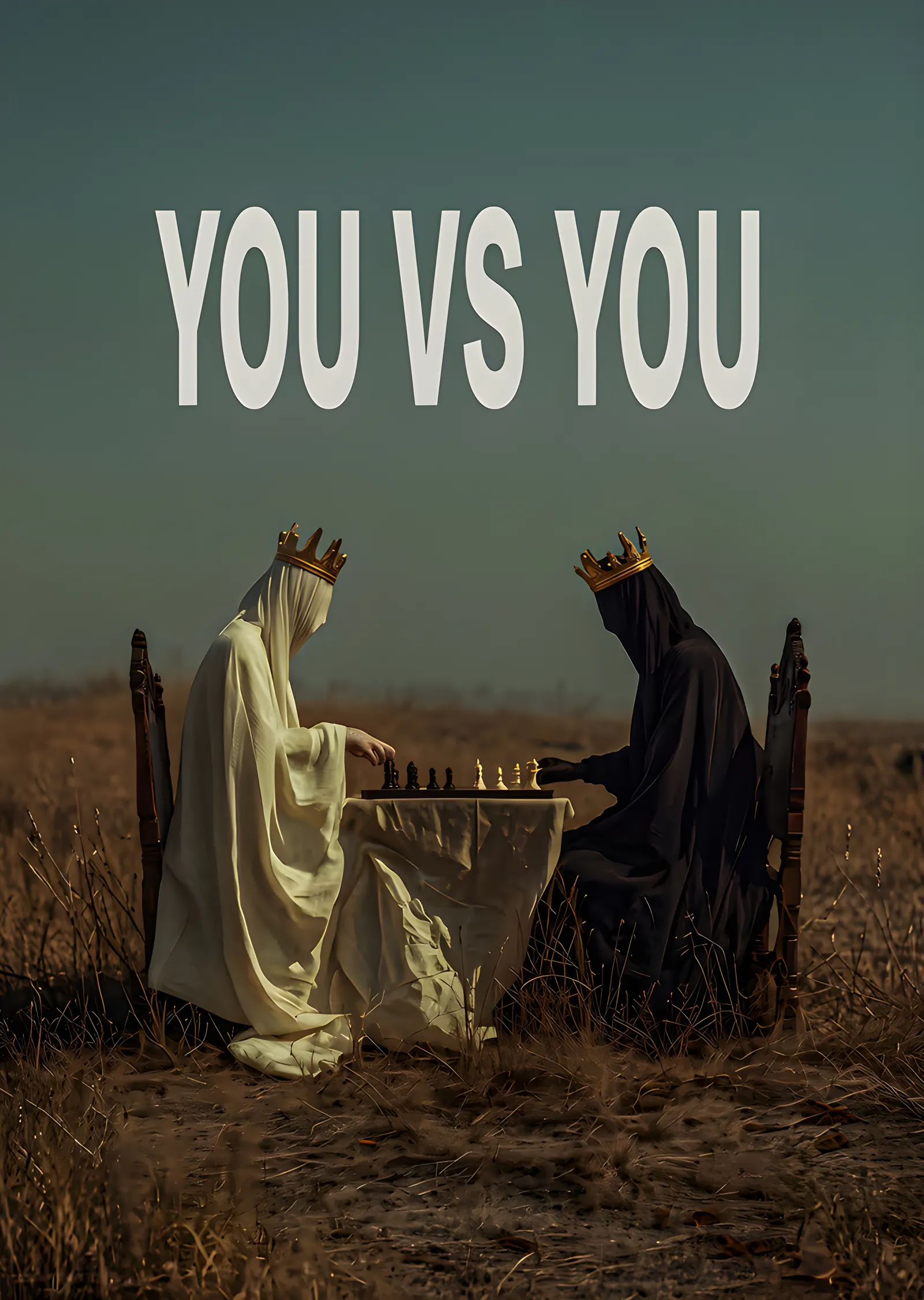 You vs You - Çayırda Satranç metal tablo