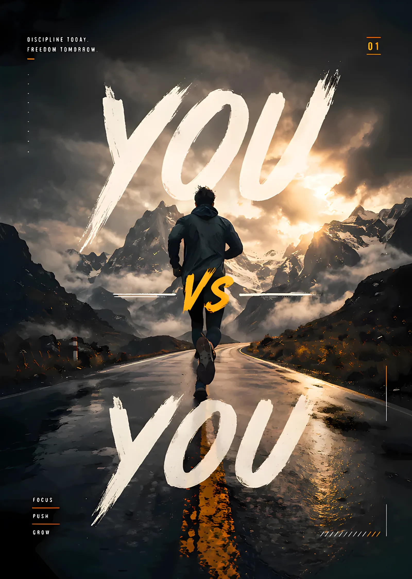 You vs You - Dağ Yolu metal tablo